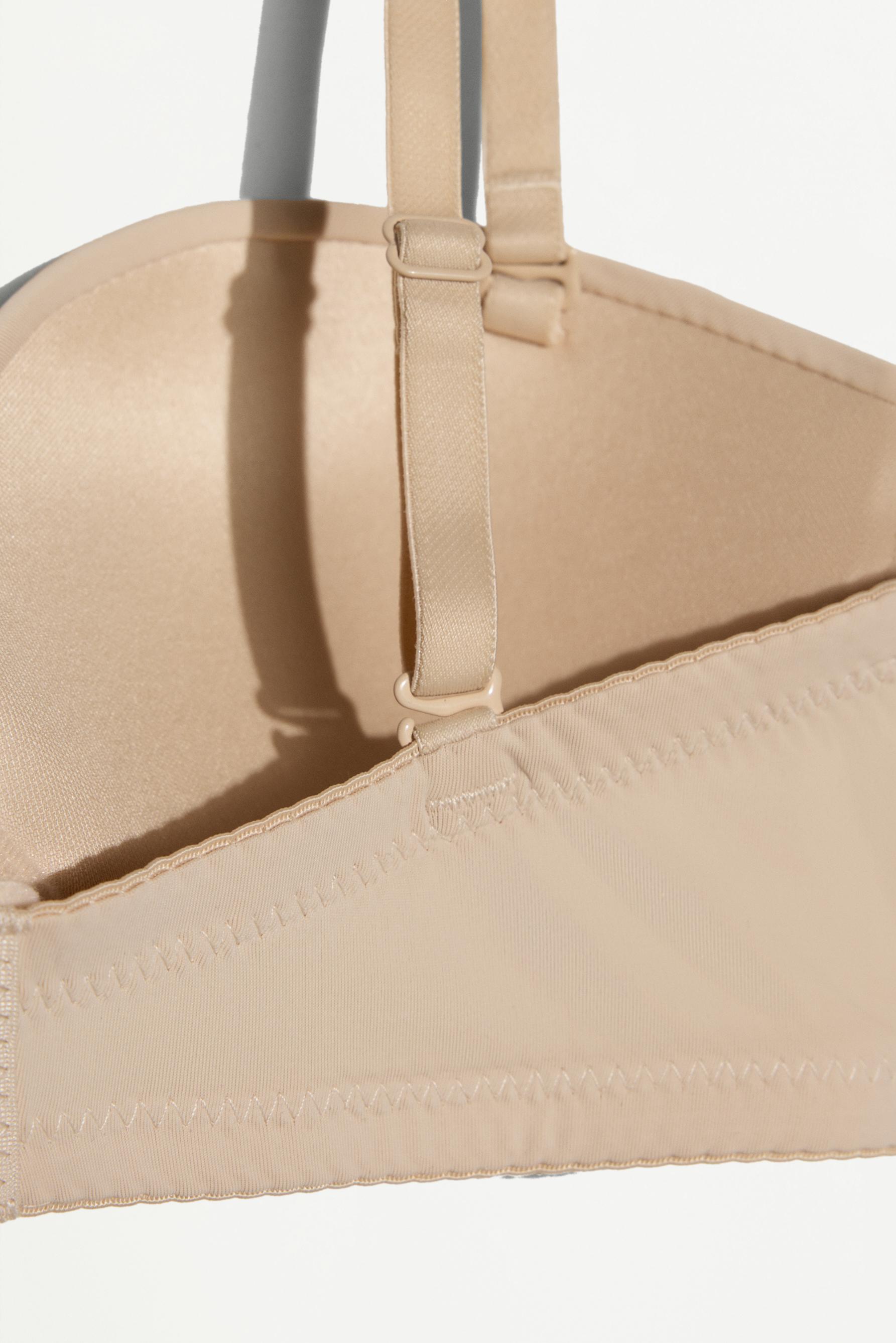 Plunge bandeau bra — ECRU