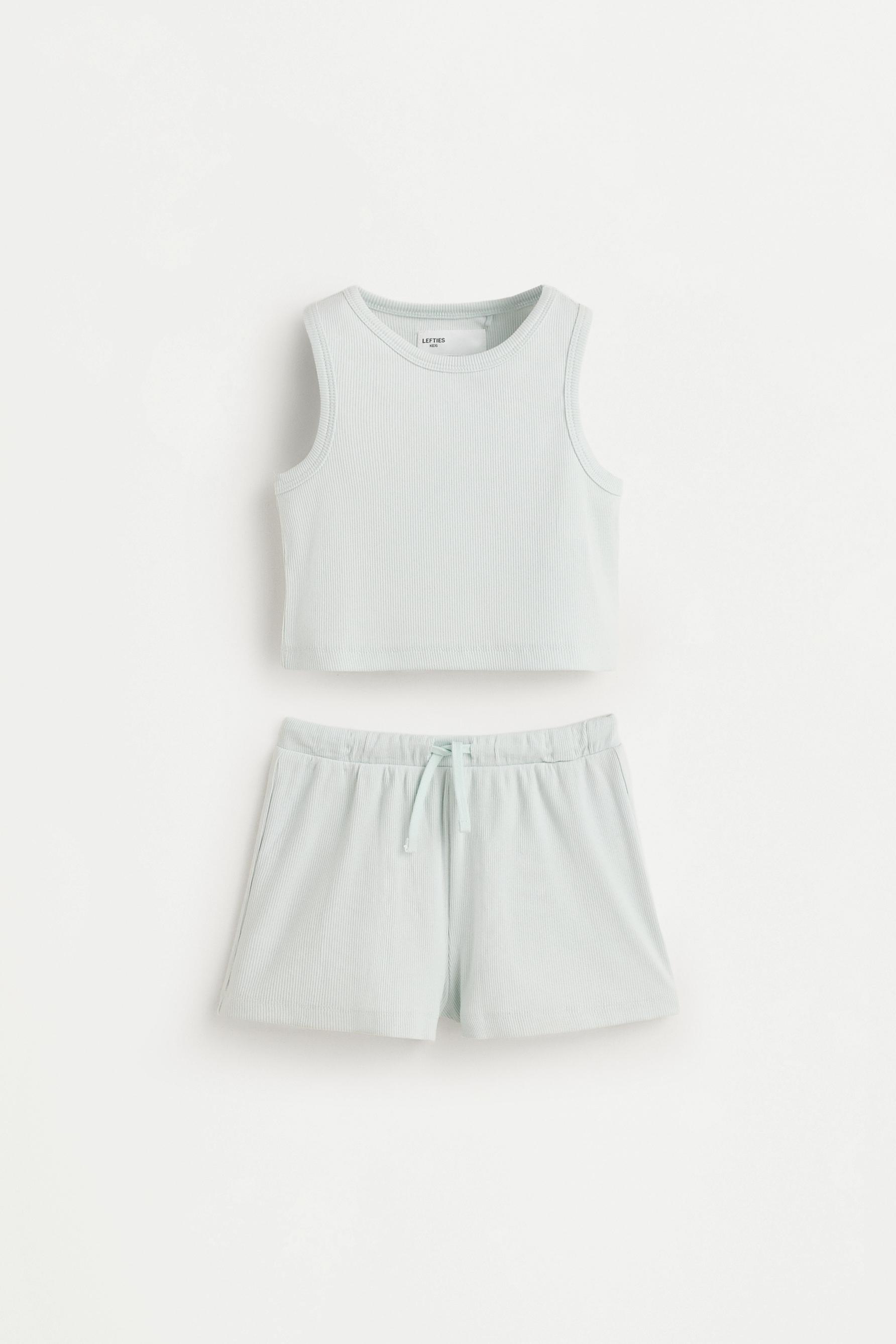 Top and shorts co-ord — WATER BLUE