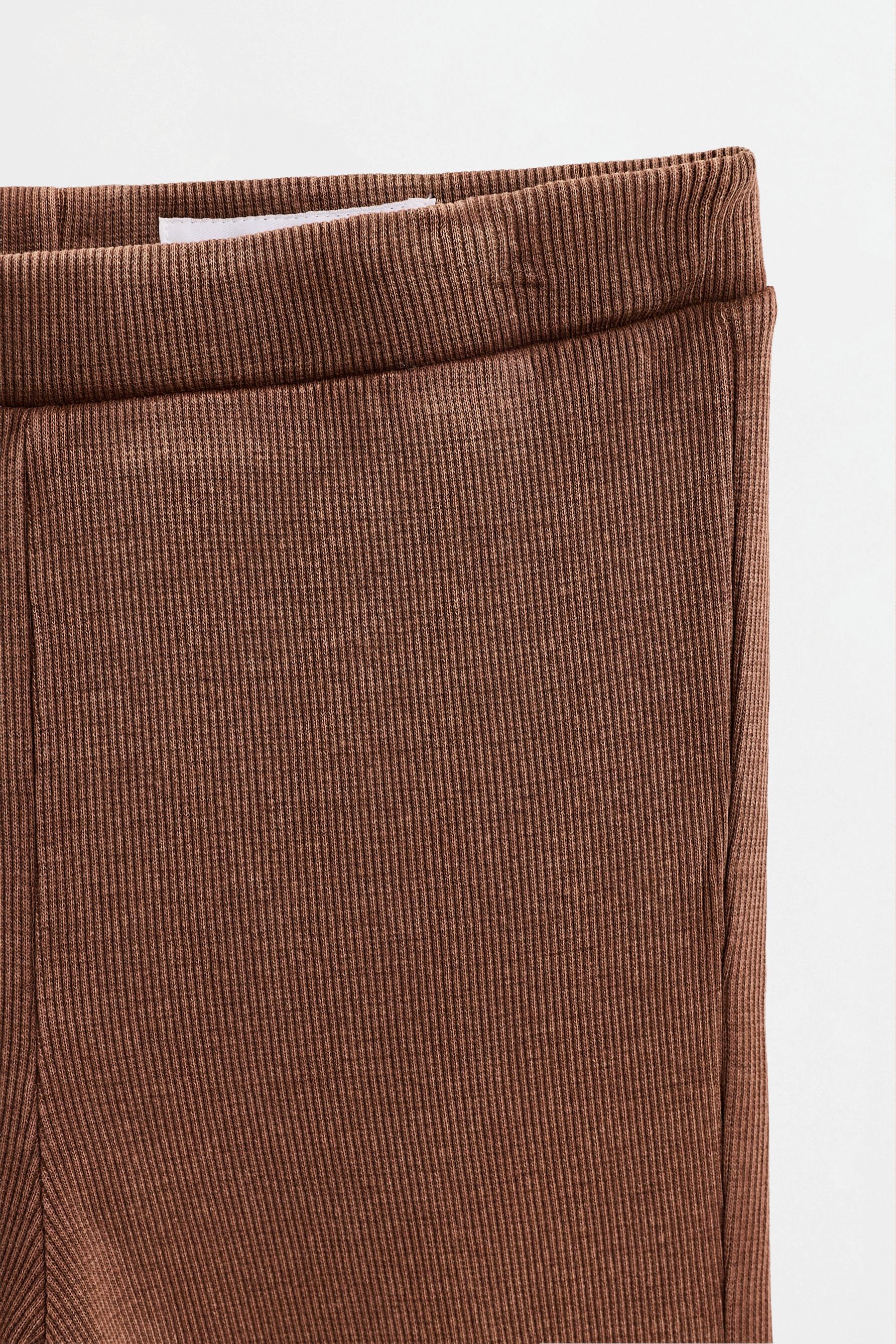 Washed effect T-shirt and leggings set — CHOCOLATE