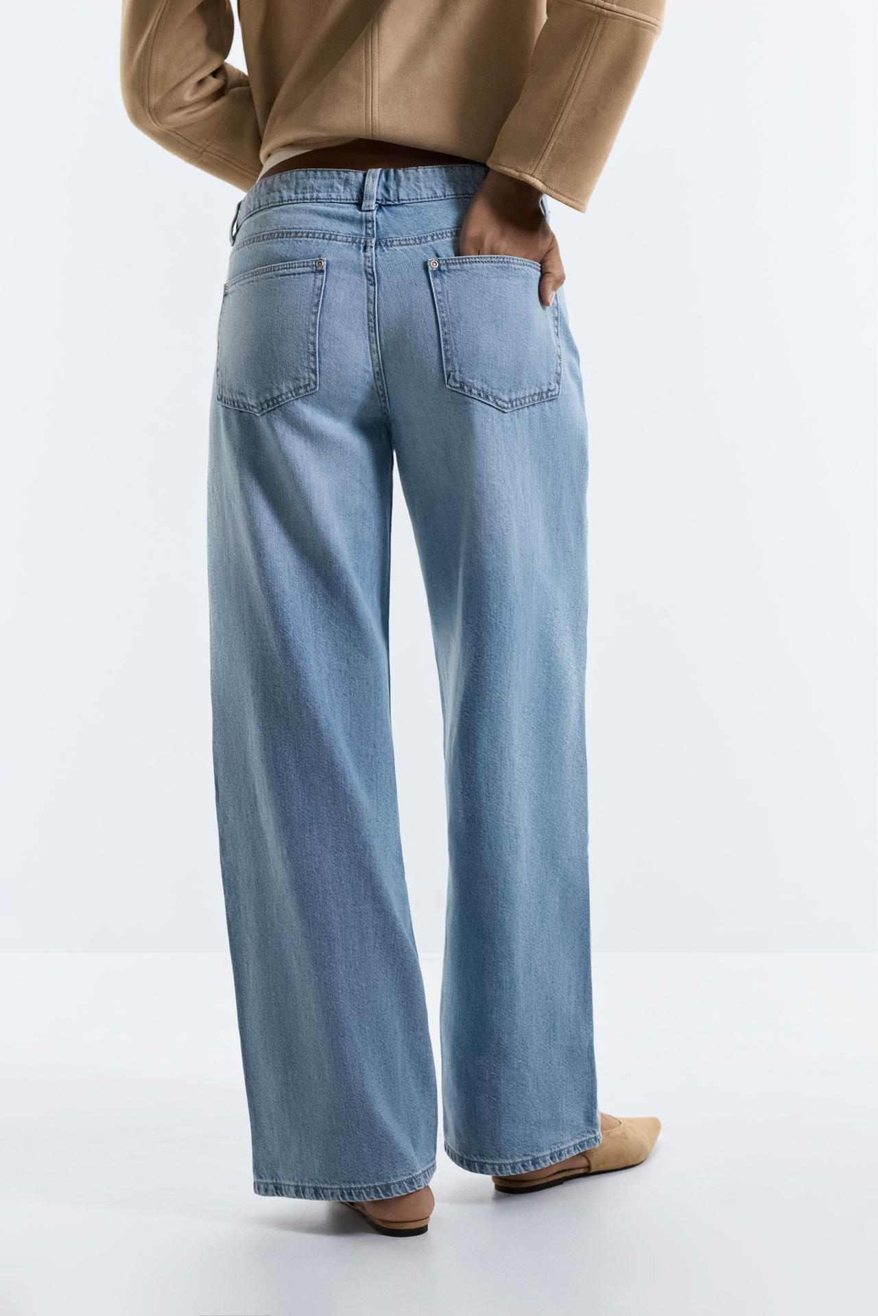 Low-rise wide-leg jeans — INK BLUE