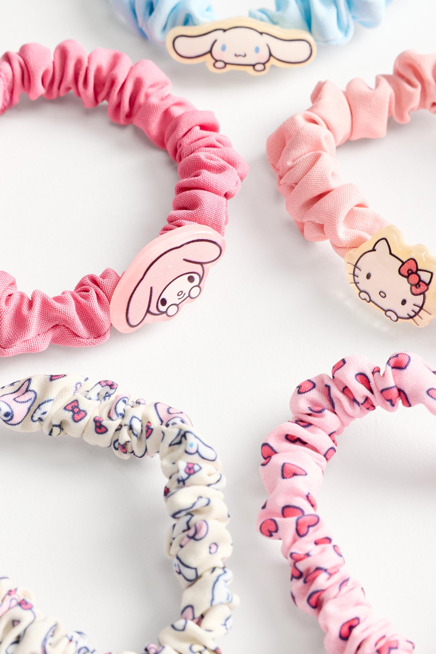 Hello Kitty ©SANRIO scrunchies (5-pack) — BEIGE