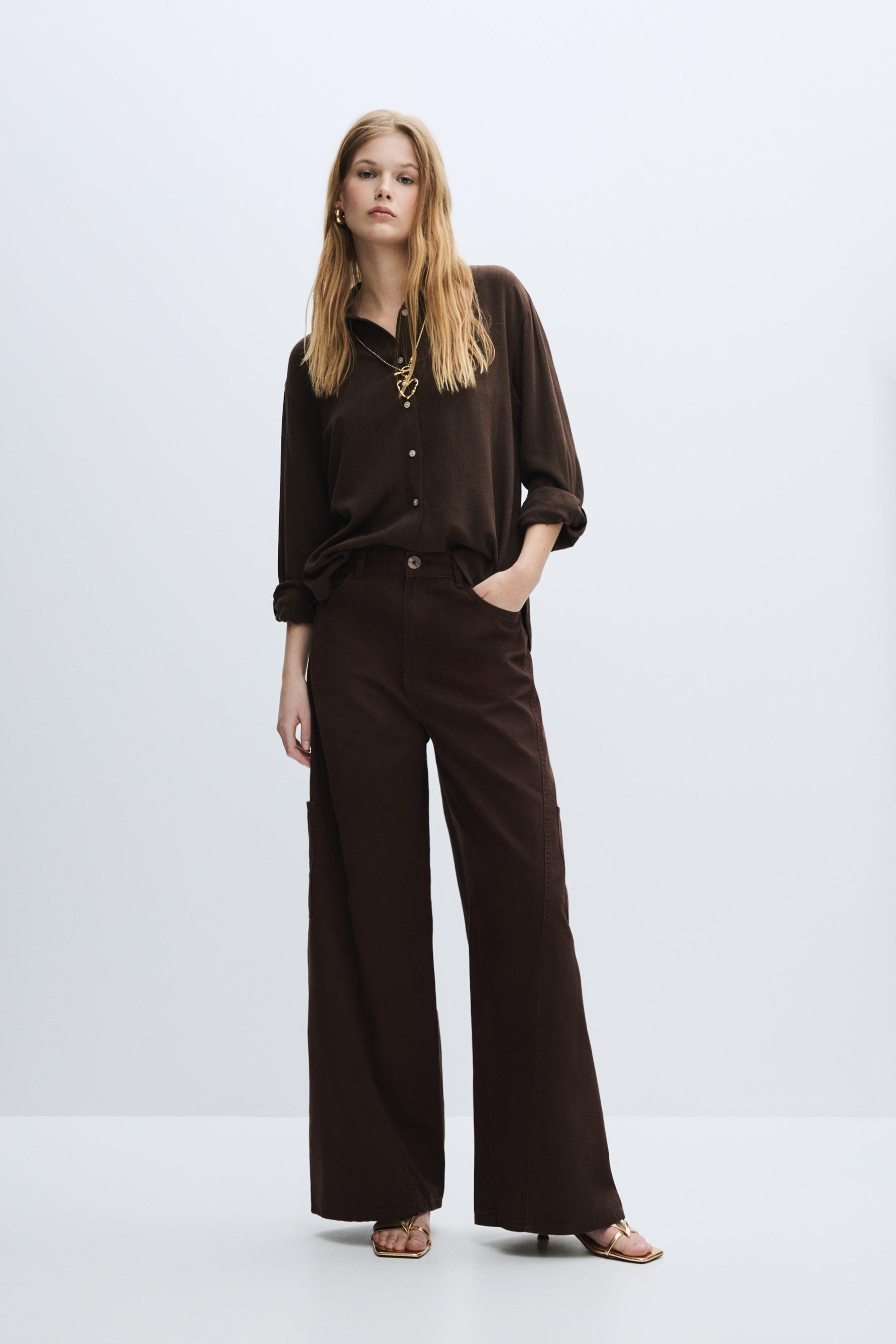 Pantalón wide leg cargo