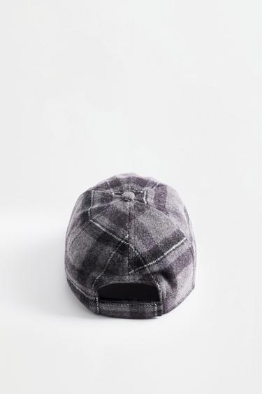 Wool-fabric cap — BLACK/WHITE 3