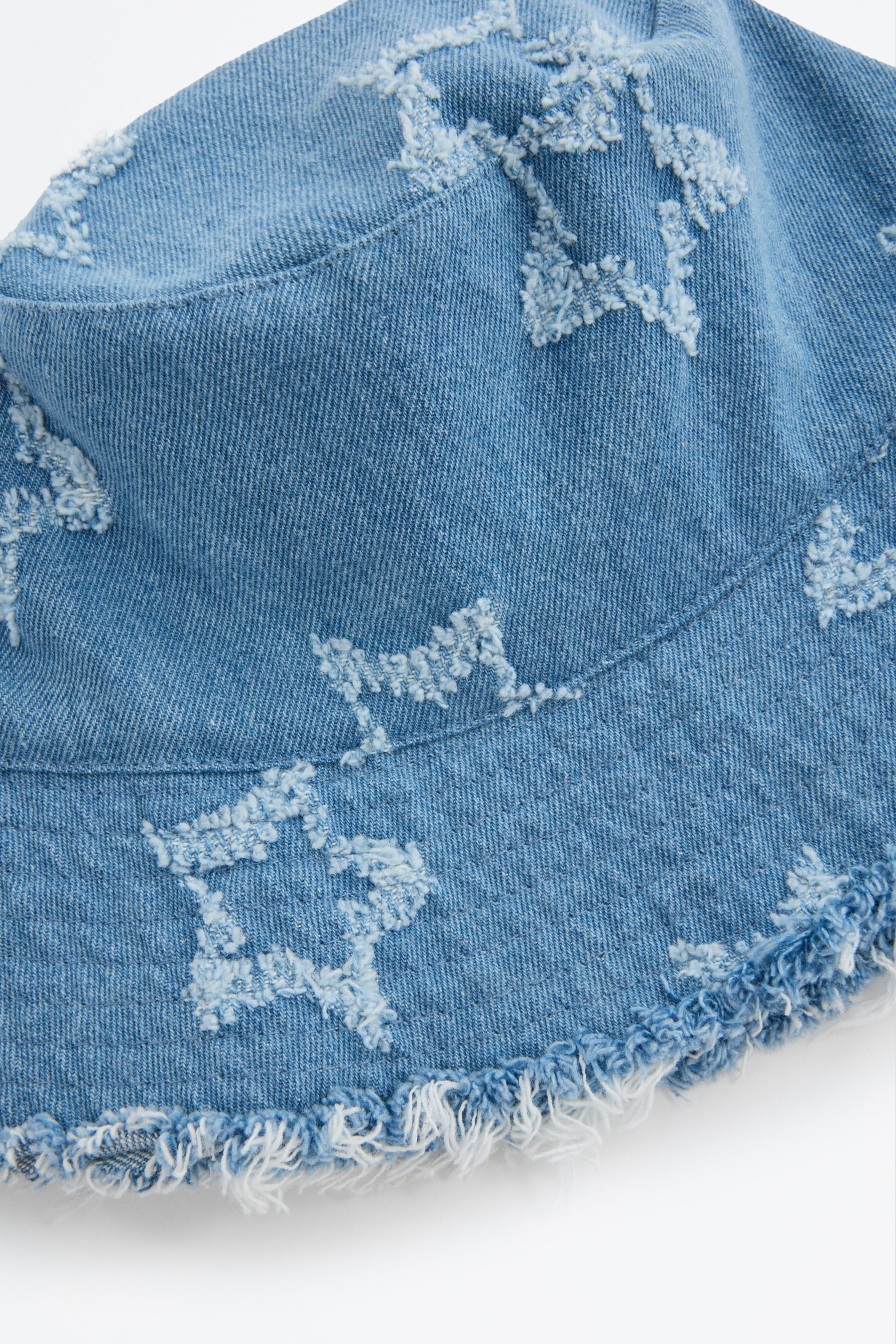 Denim bucket hat with stars - | Lefties Italy