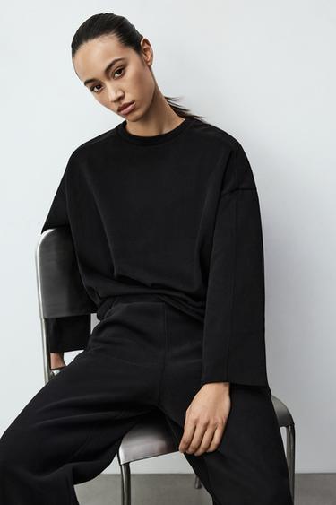 Loungewear sweatshirt — BLACK 1