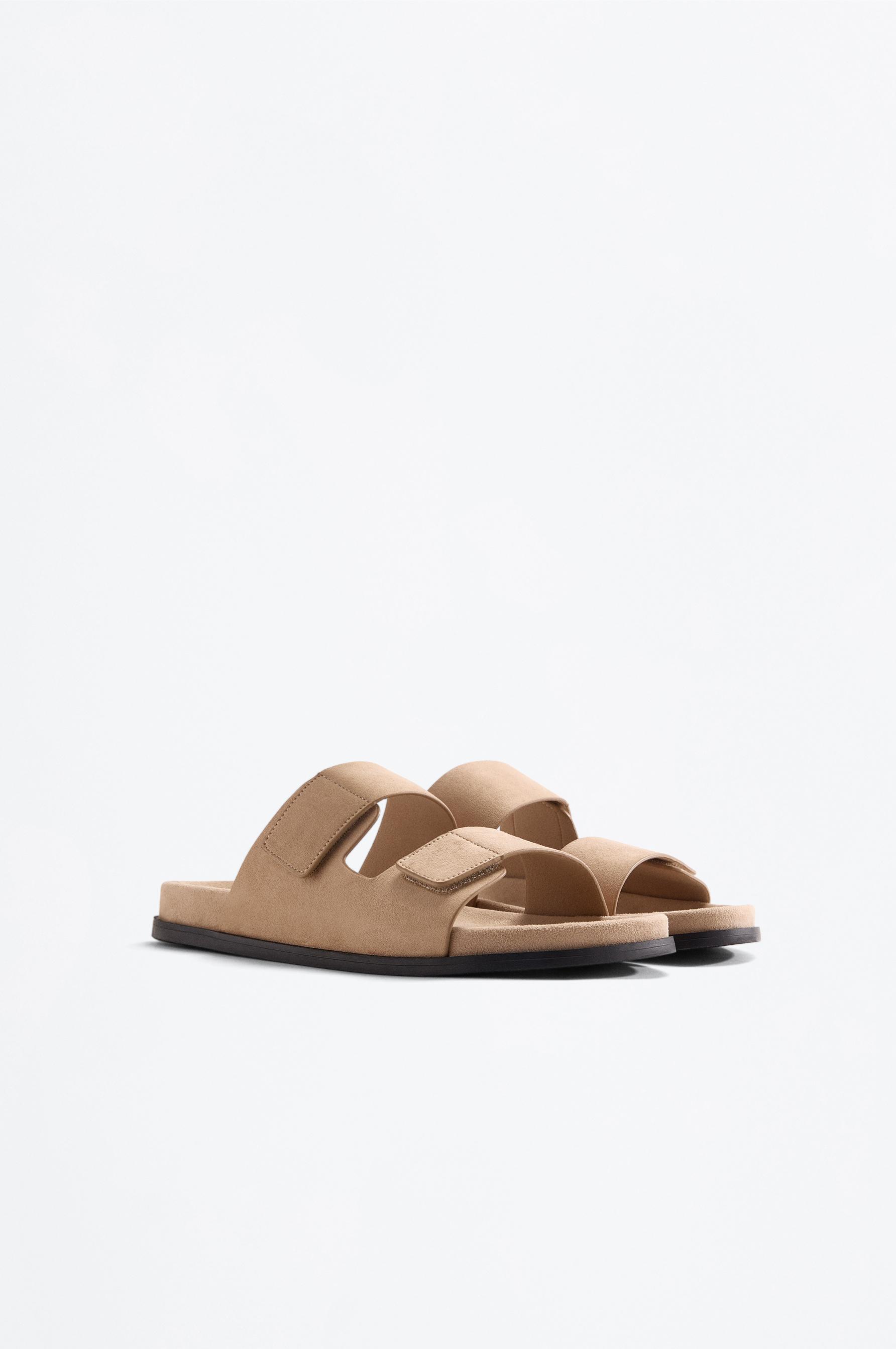 Double-strap sandals — BEIGE