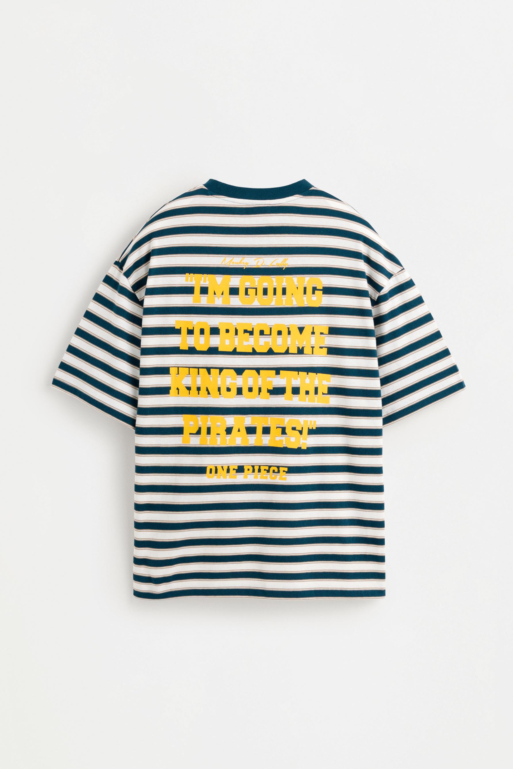 One Piece ©Bird Studio Striped T-shirt — DARK GREEN