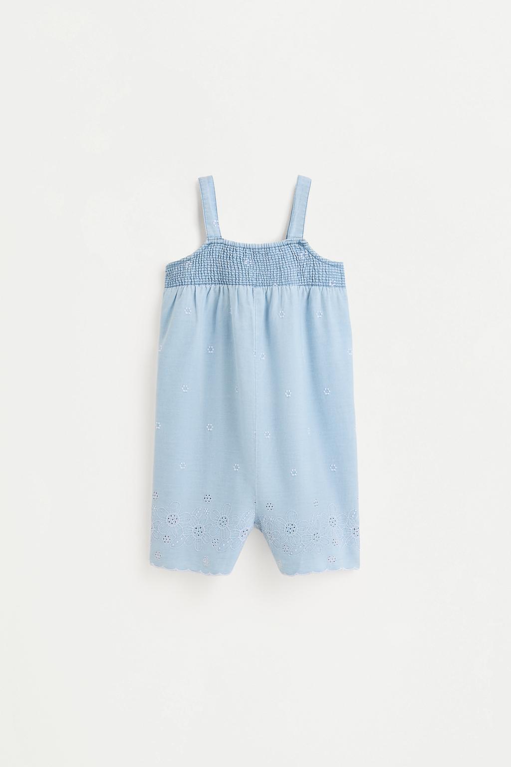 Embroidered denim dungarees – Lefties – صورة المنتج