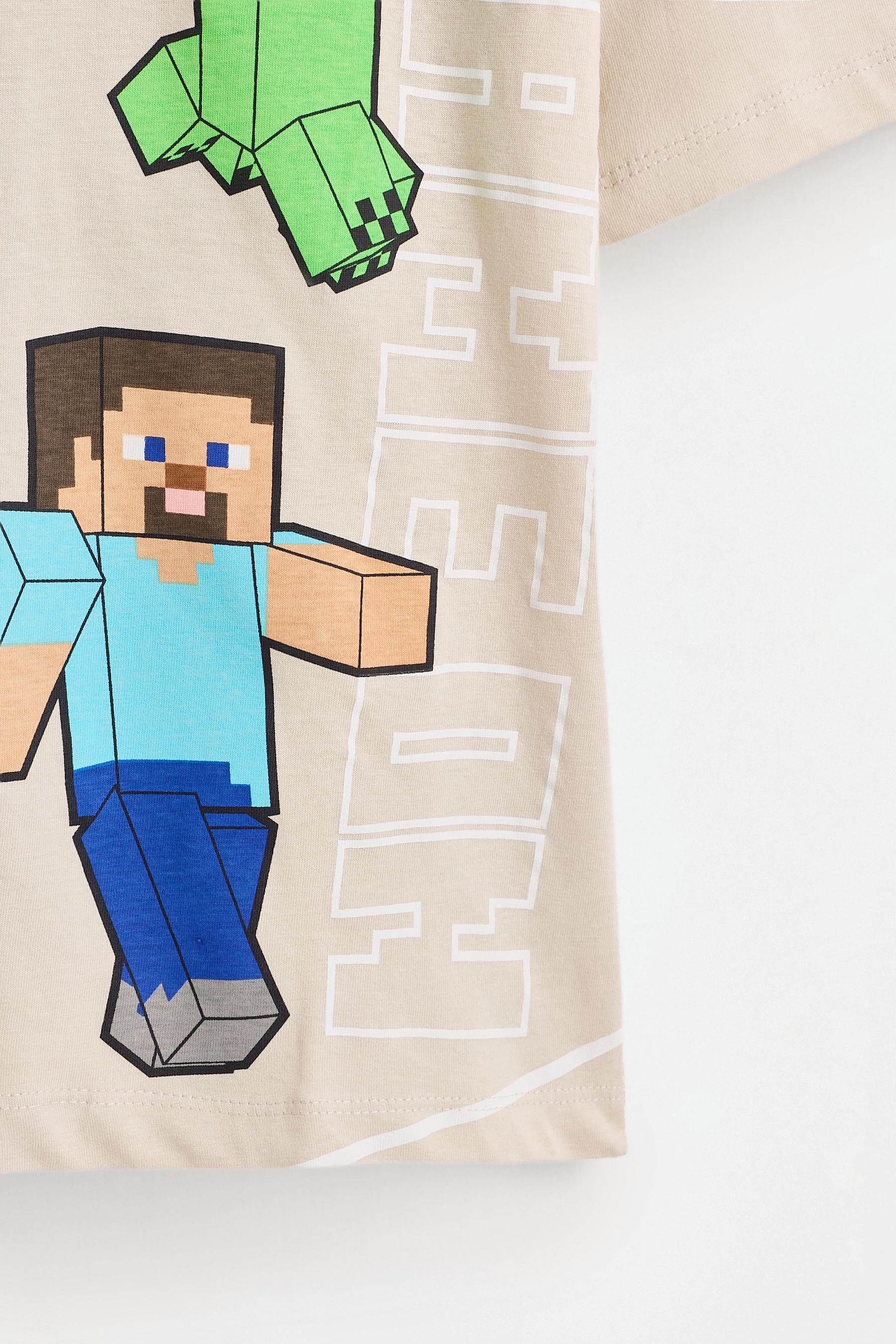 Minecraft embroidered T-shirt — OFF WHITE