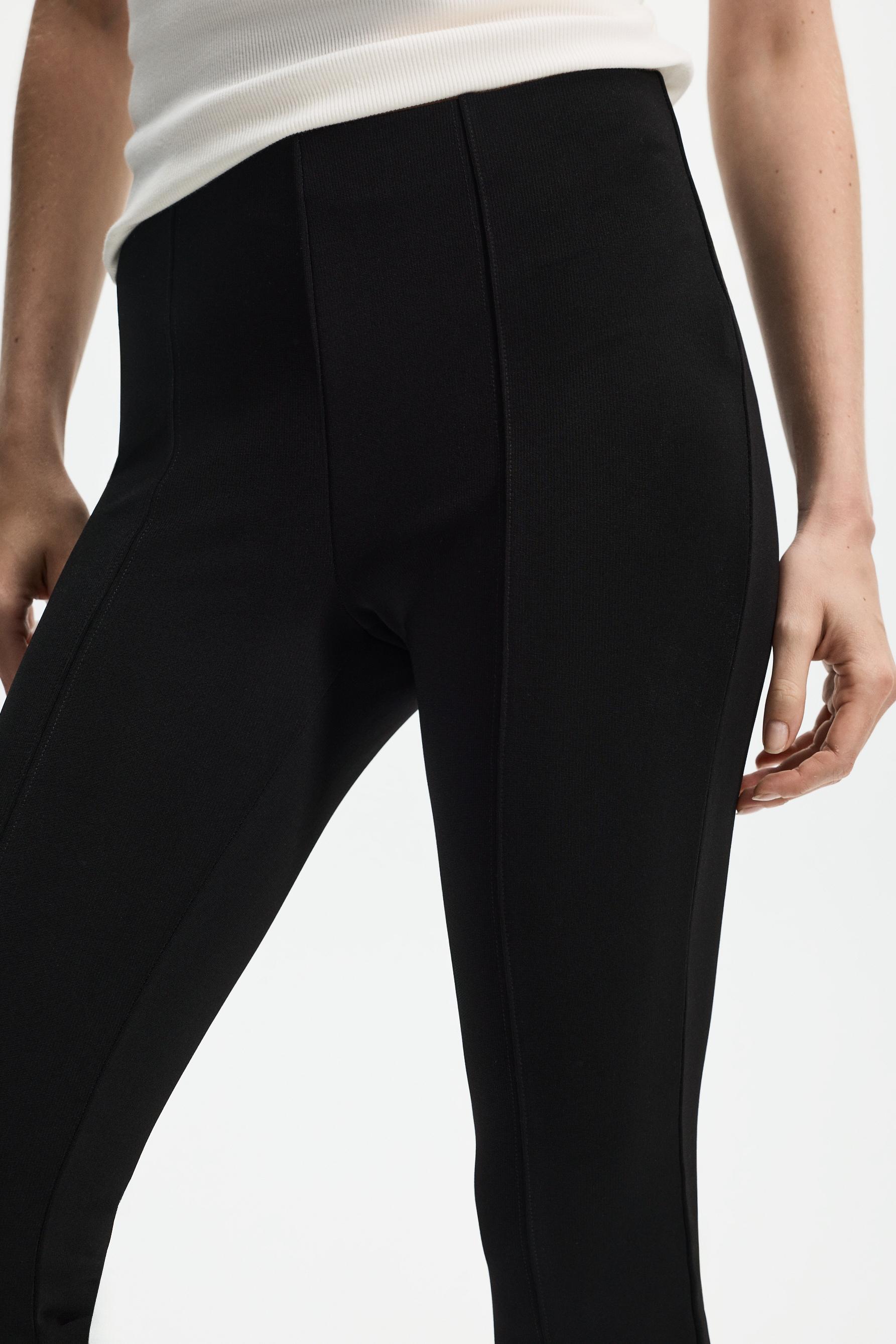 Shaping bell bottom trousers — BLACK