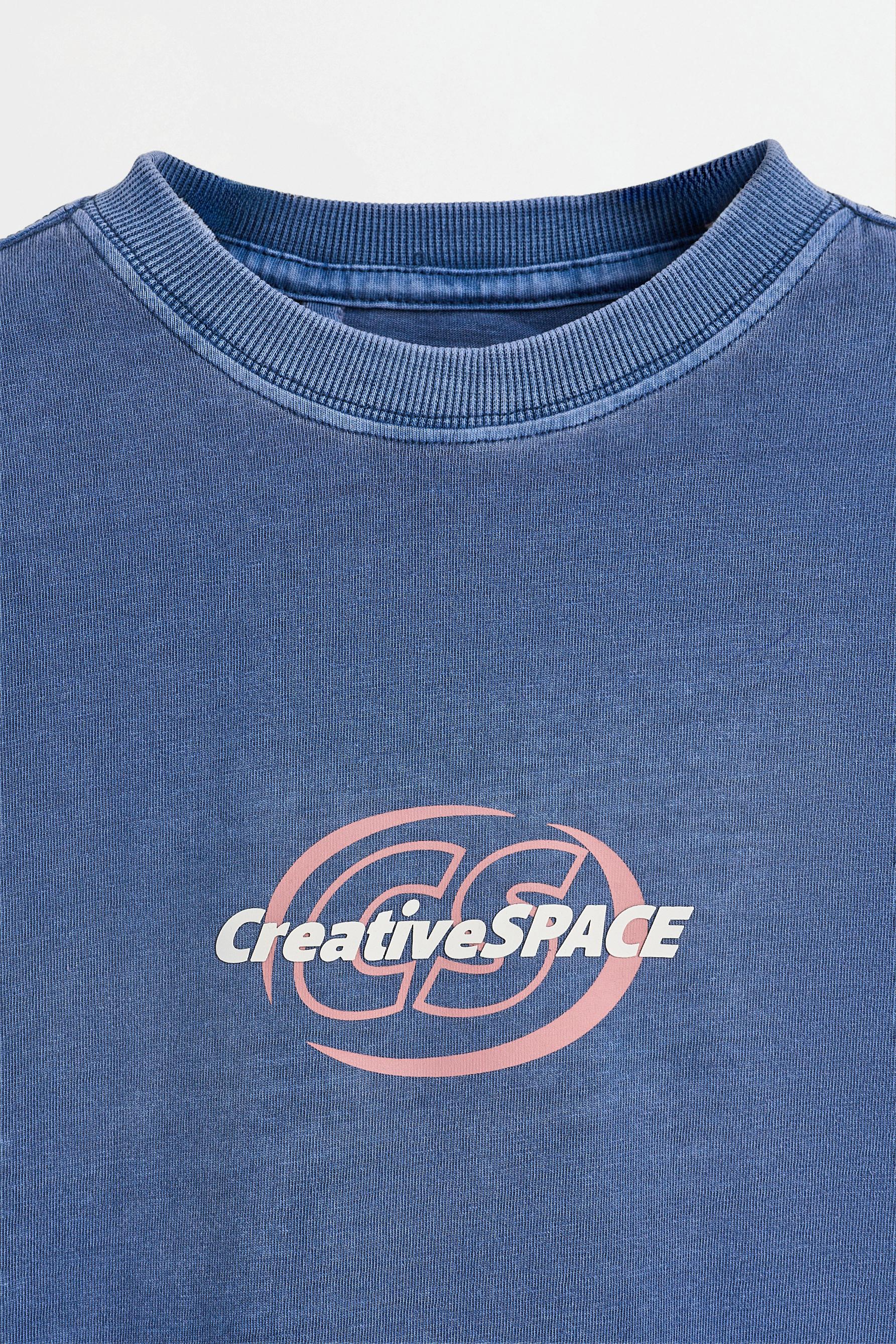 Faded-effect T-shirt — FADED NAVY