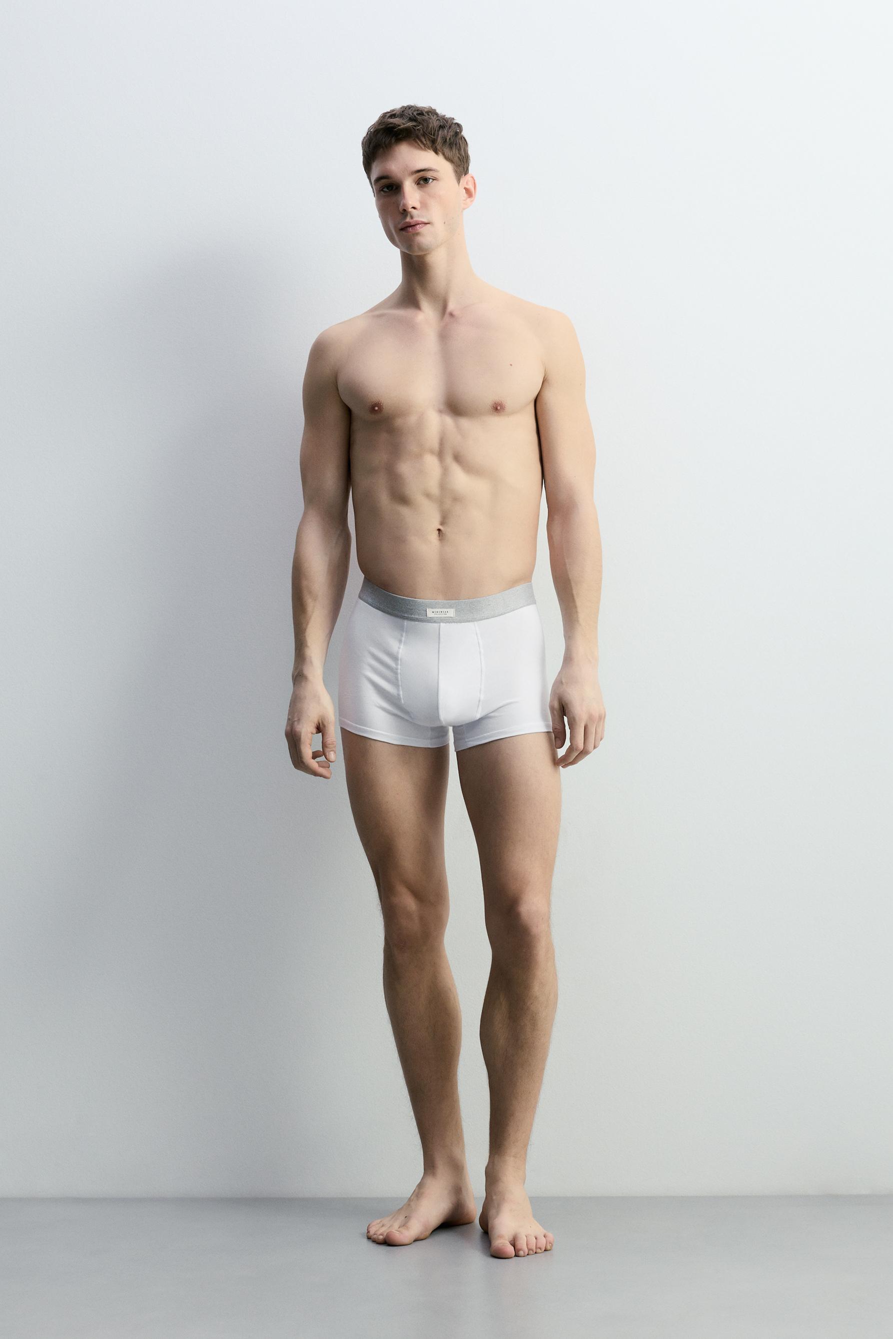 Pack of 7 plain boxers — GREY MARL
