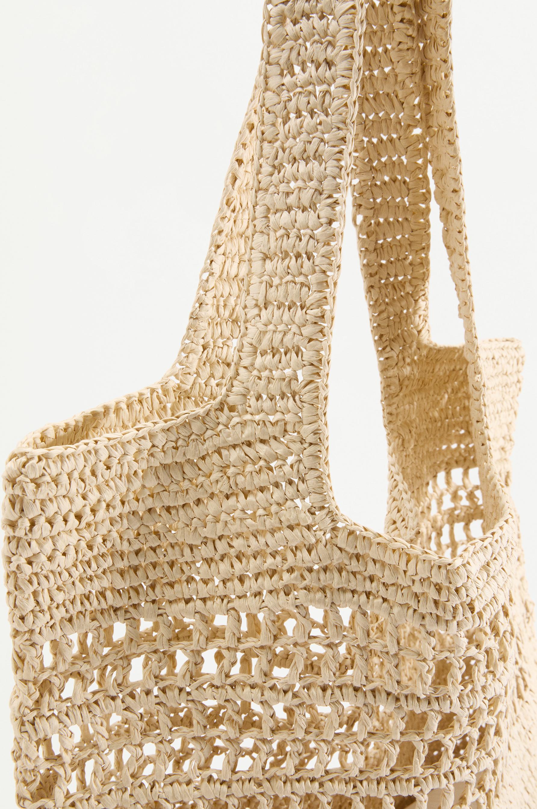 Paper shopper bag — ECRU