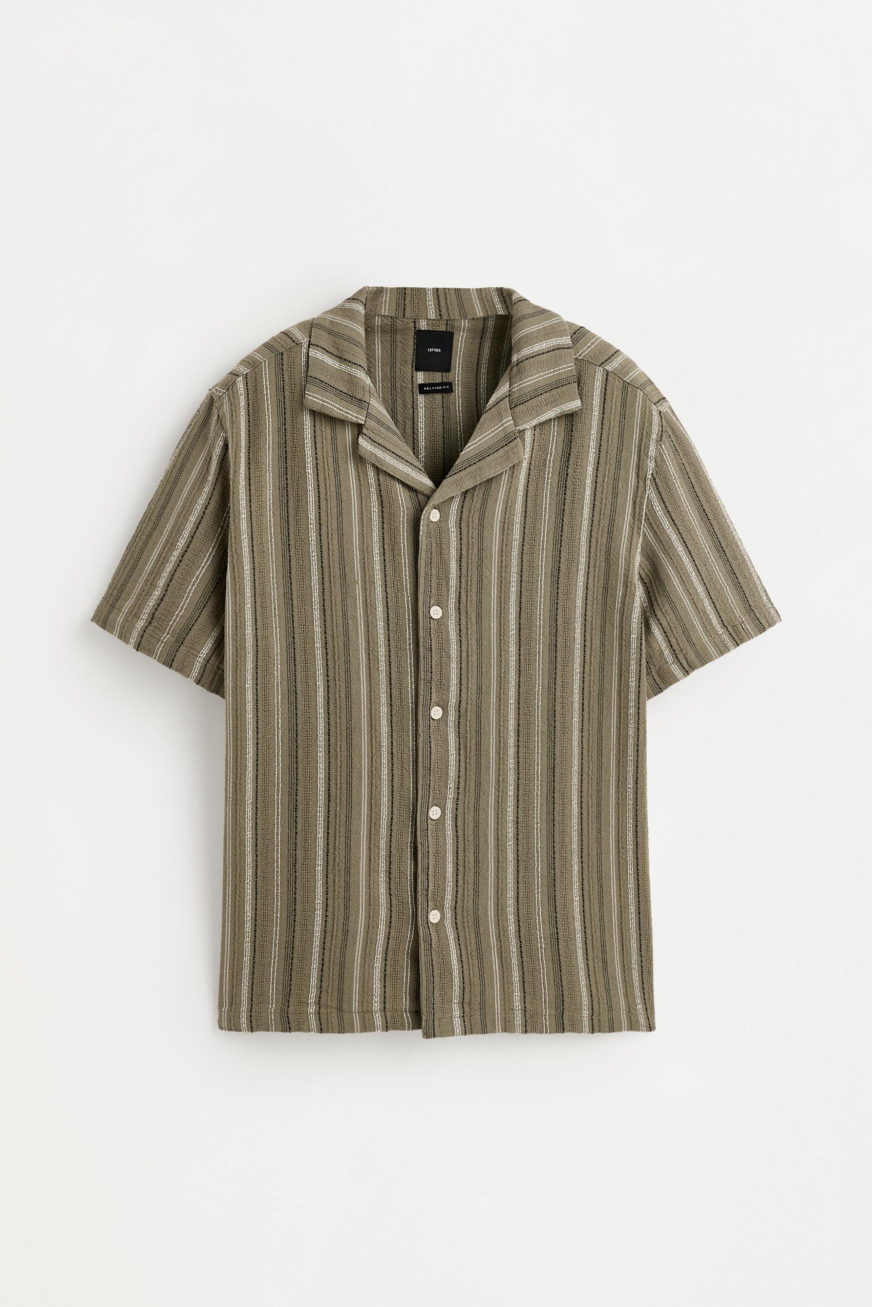 Striped rustic shirt — FADED OLIVE GREEN