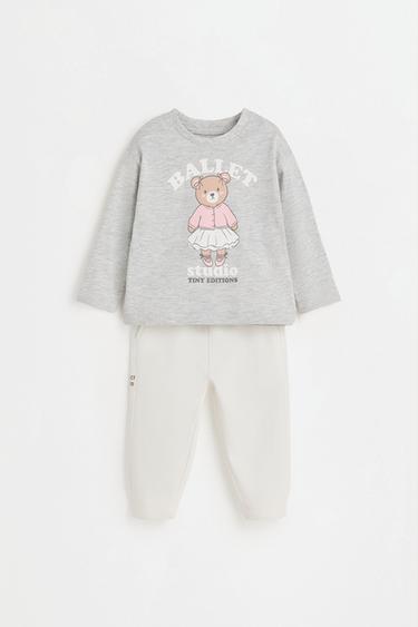 5-pack of mixed T-shirt and fleece jogger sets — PALE PINK 10