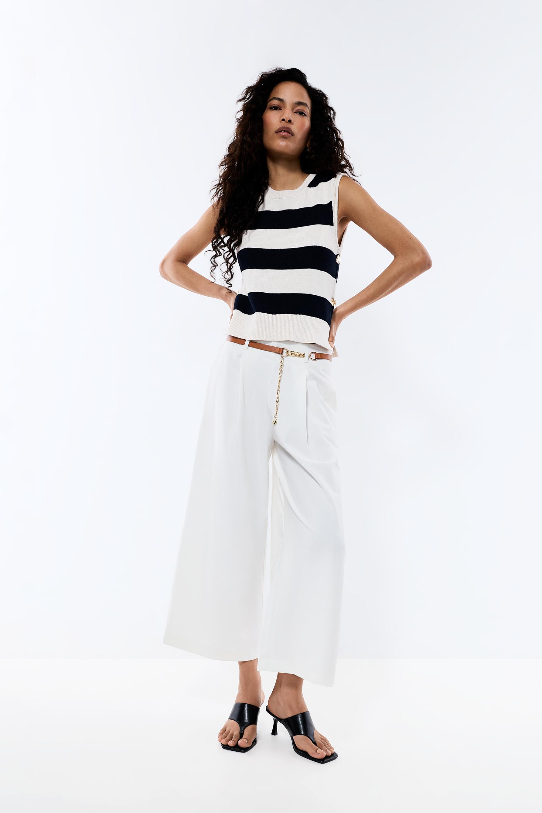 Pantalón culotte pinzas