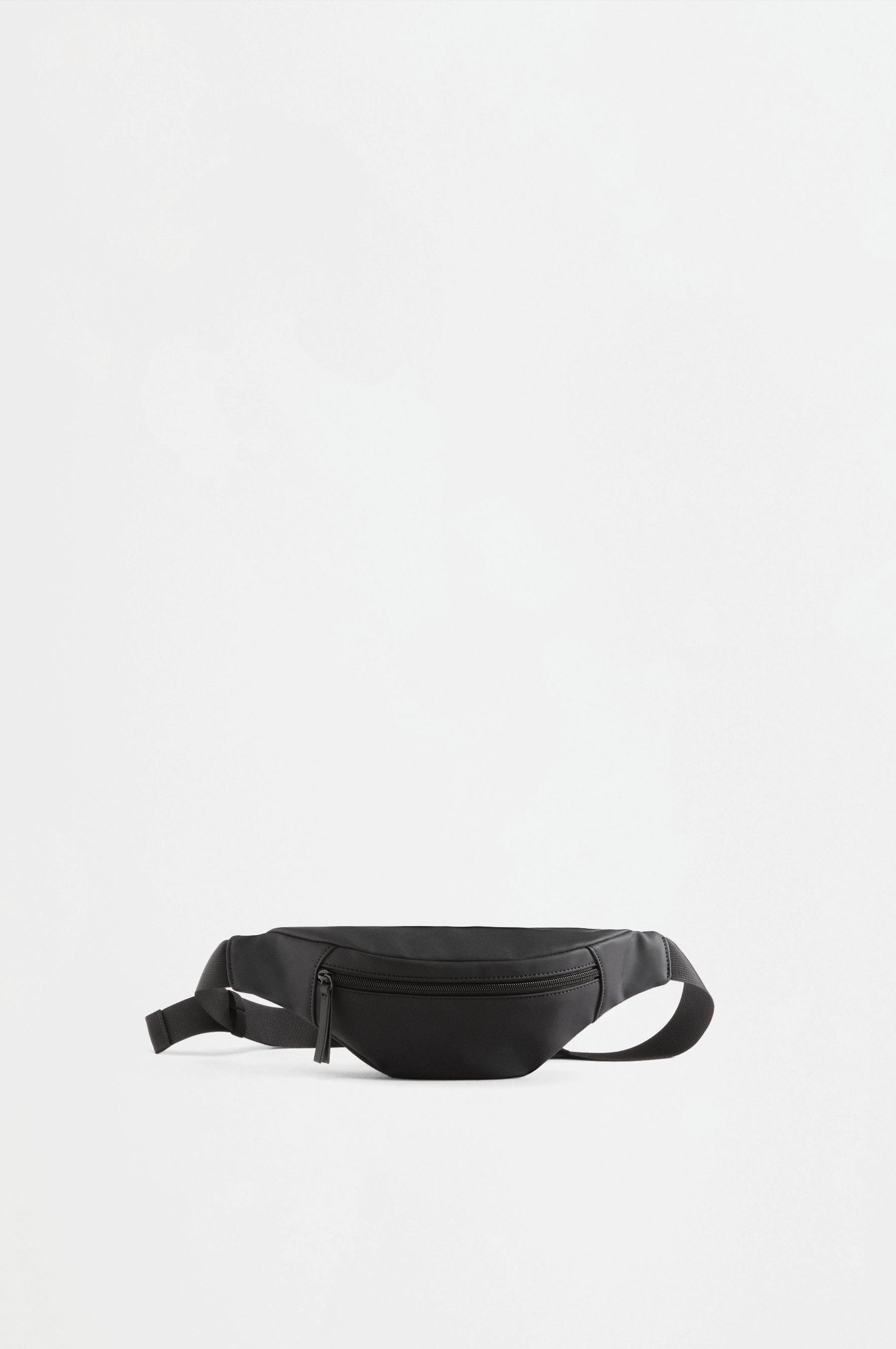 Rubberized belt bag — BLACK