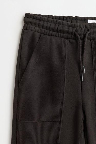 Ottoman plush joggers — BLACK 3