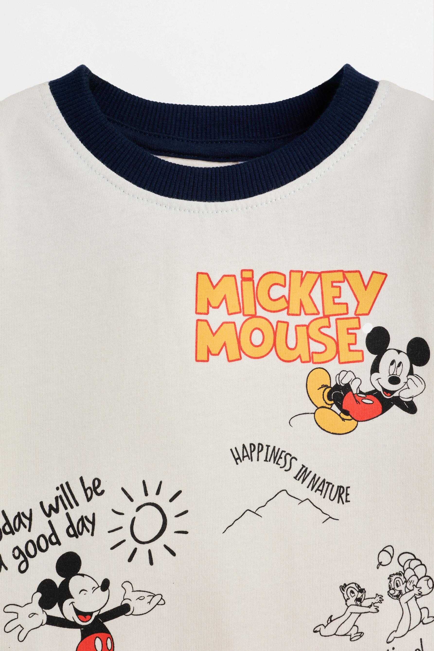 Mickey Mouse ©Disney T-shirt and plush trousers set — WHITE/WHITE
