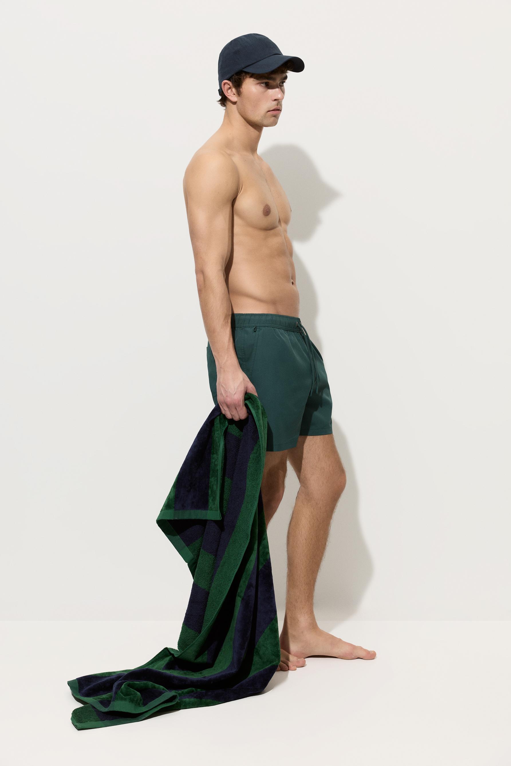 Basic regular fit swim shorts — EMERALD GREEN