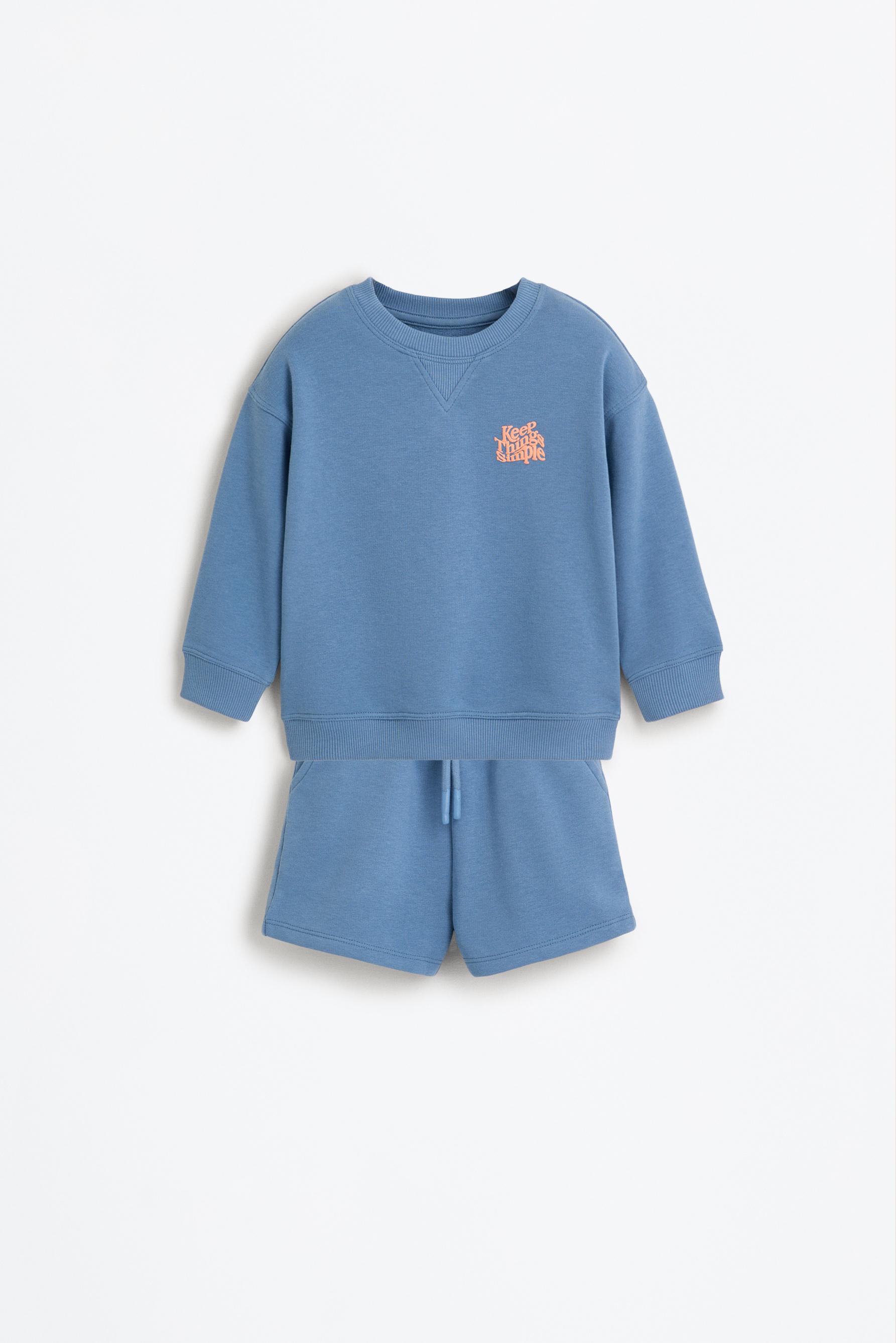 Set sudadera y bermuda felpa