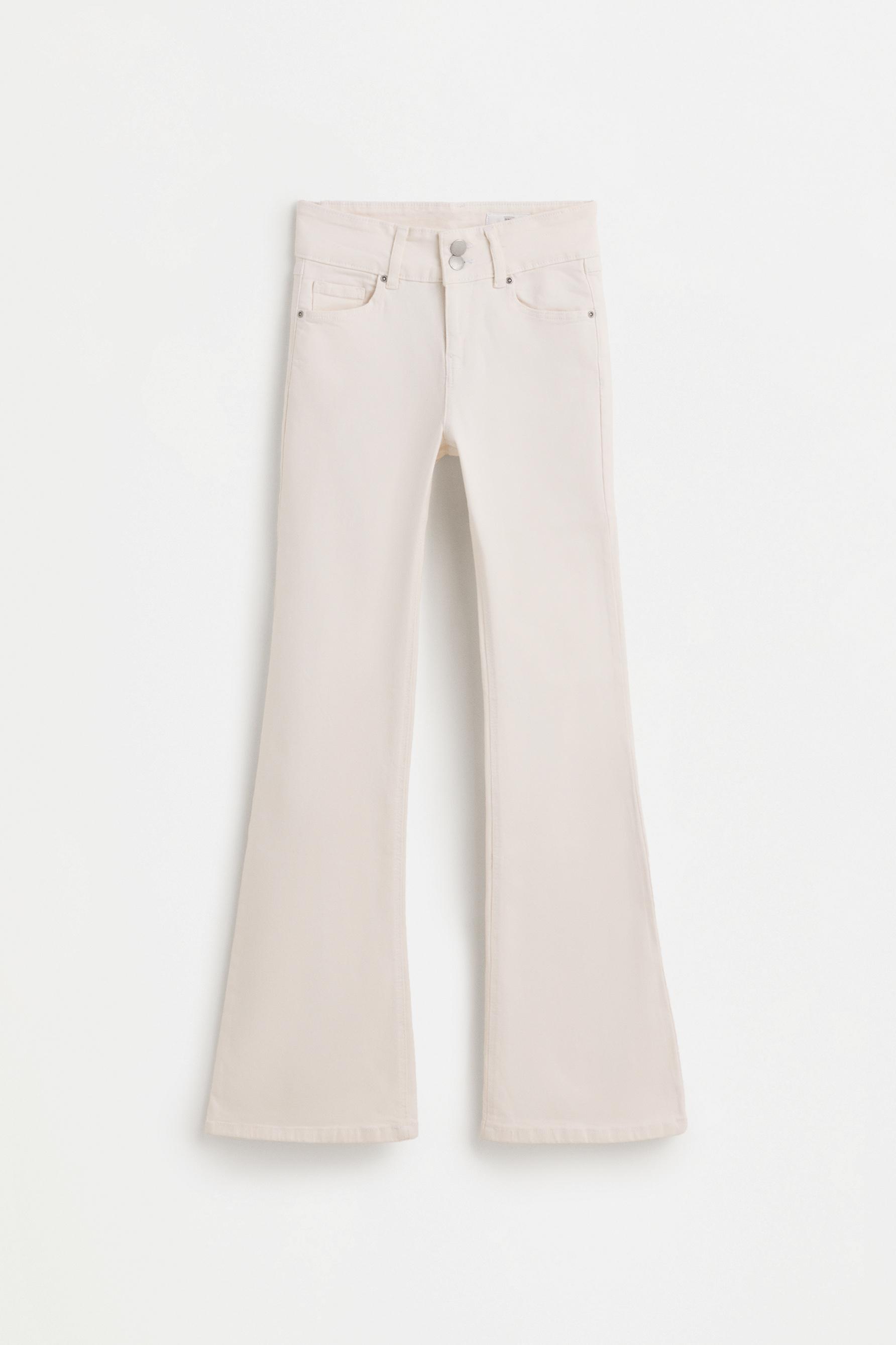 Double button bell bottom jeans — OFF WHITE