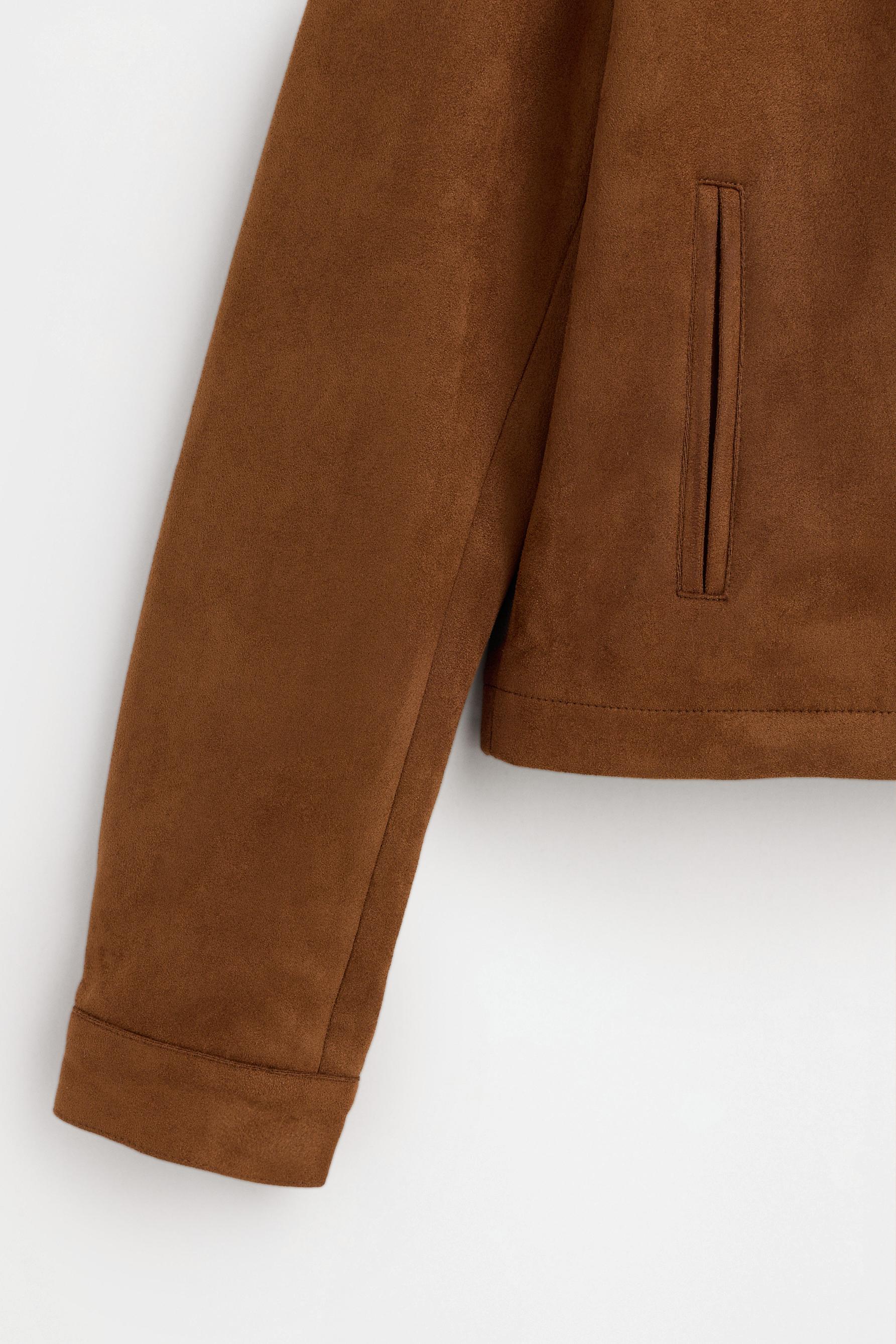 Faux suede jacket — BRANDY