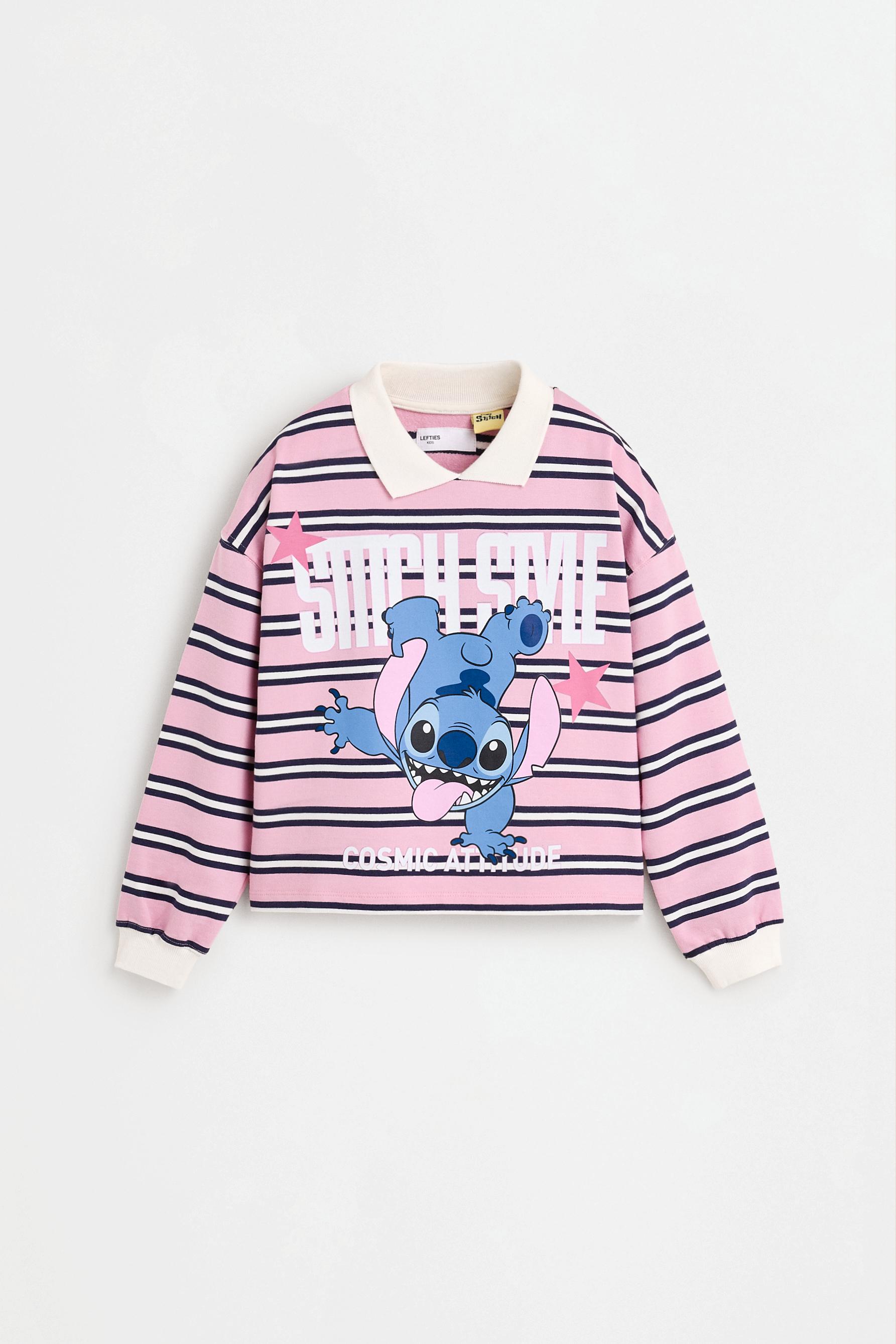 Stitch ©Disney striped polo — PINK