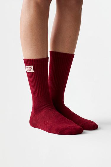 Ribbed short socks (Pack of 3) — SAND-BLUE 2
