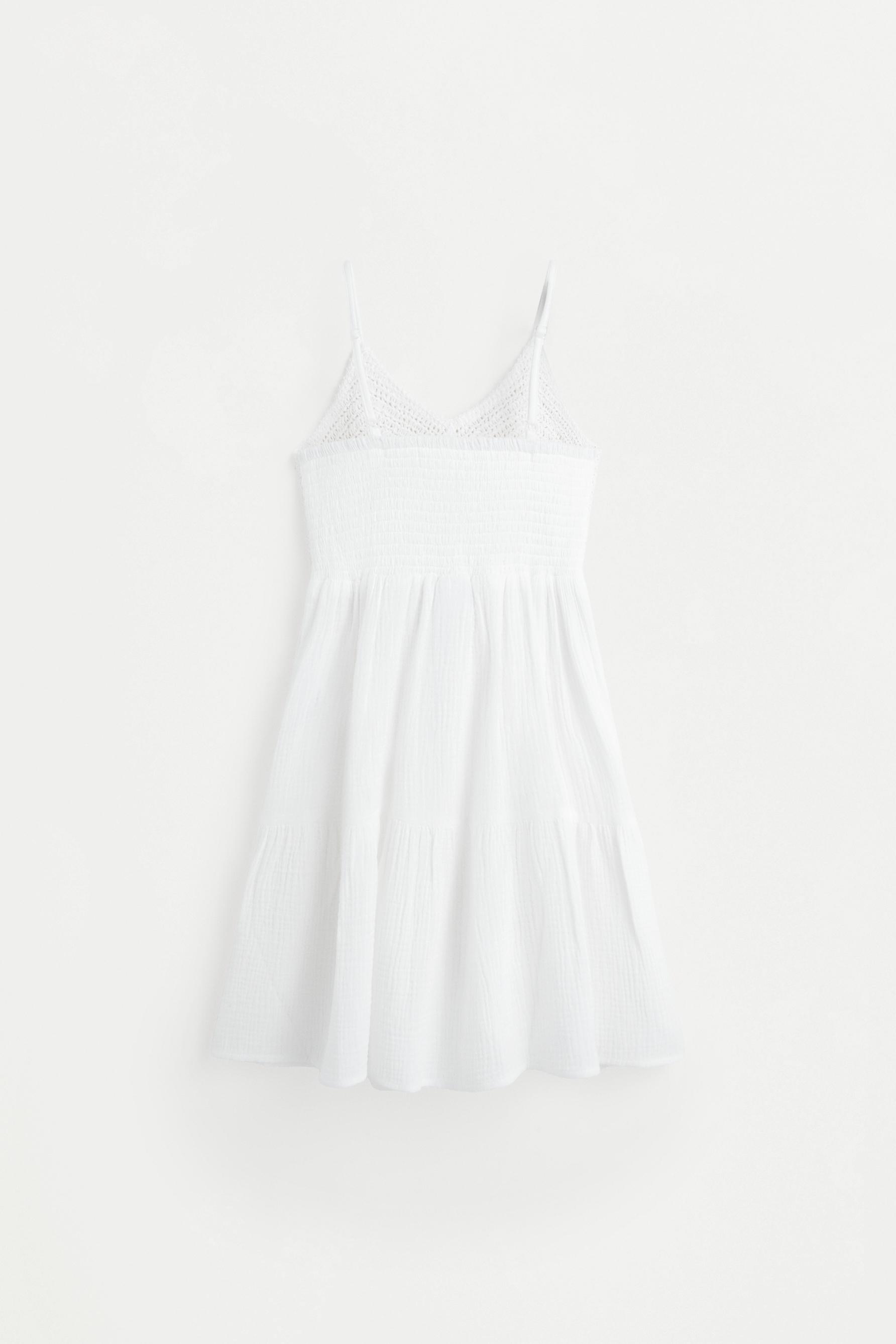 Contrast dress — WHITE