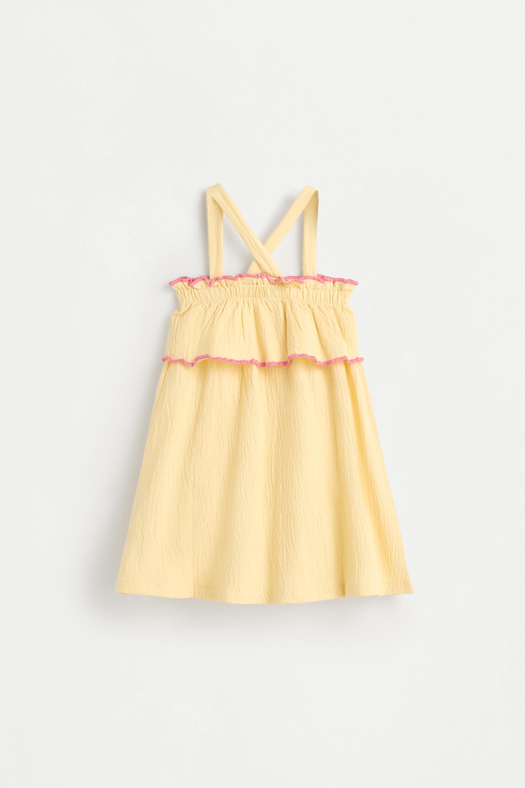 Ruffled dress — PALE YELLOW