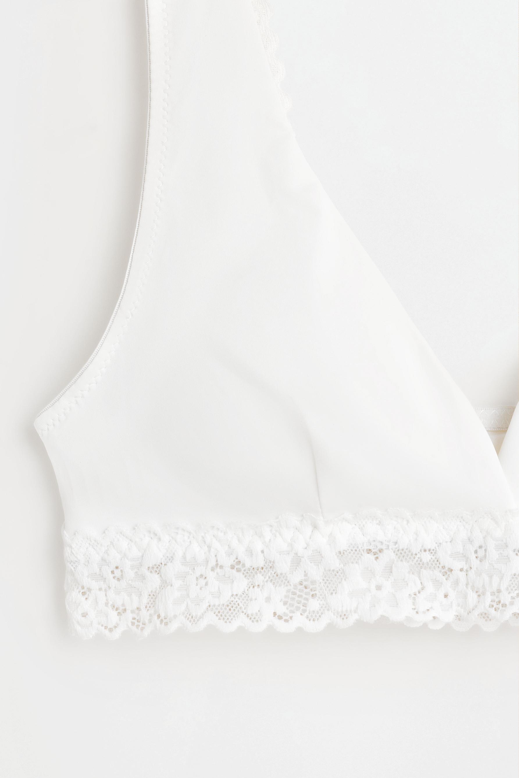 Lace triangle top (2-pack) — BLUE/WHITE