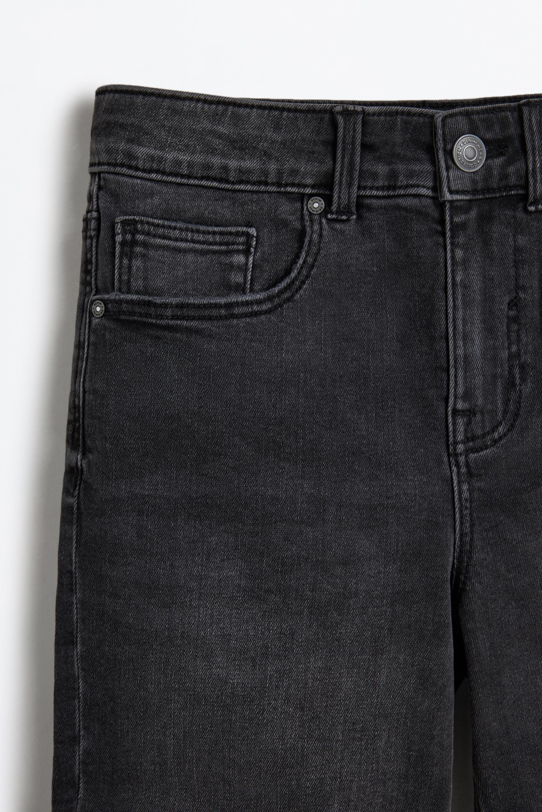 Slim comfort denim Bermuda shorts — BLACK