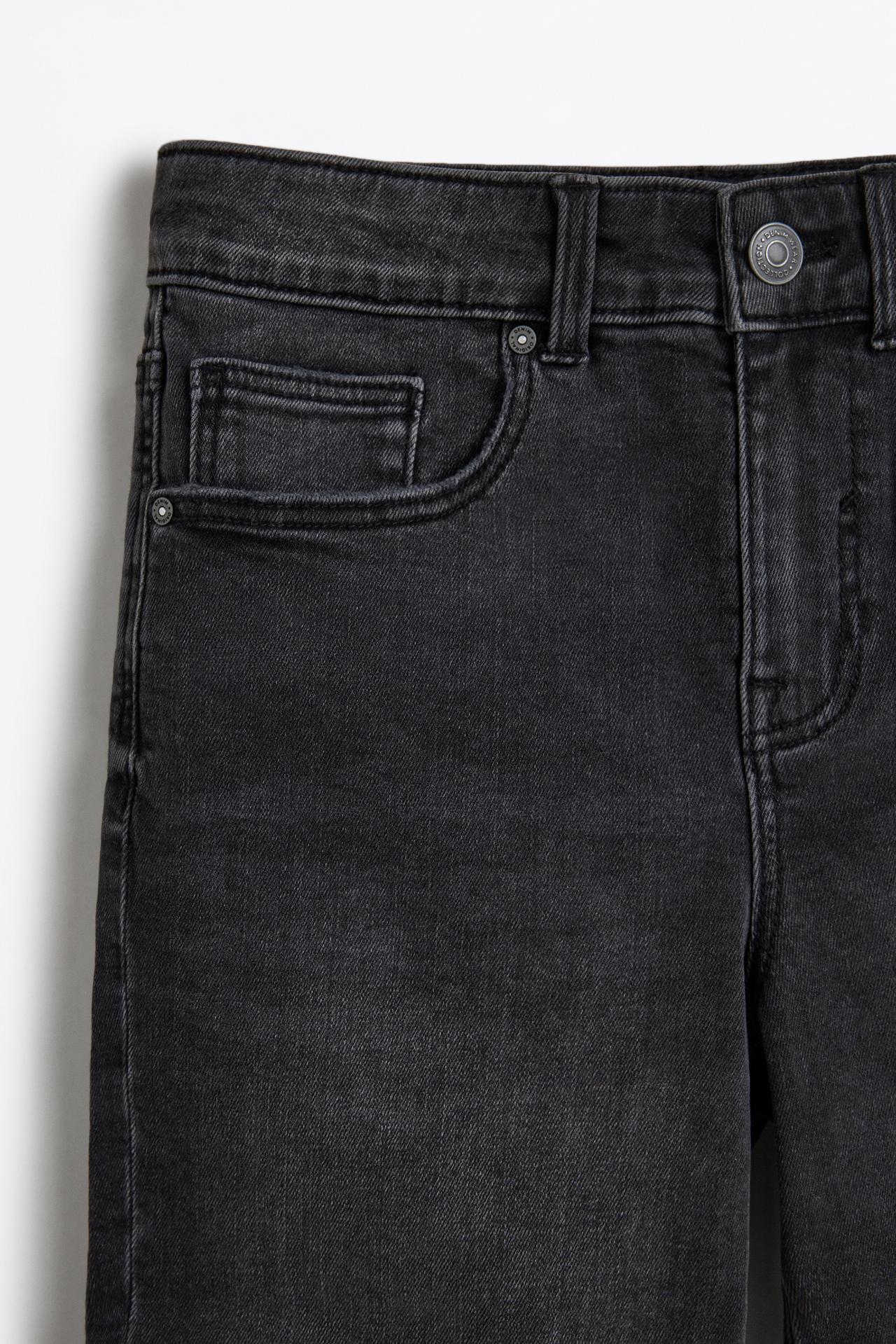 Slim comfort denim Bermuda shorts — BLACK