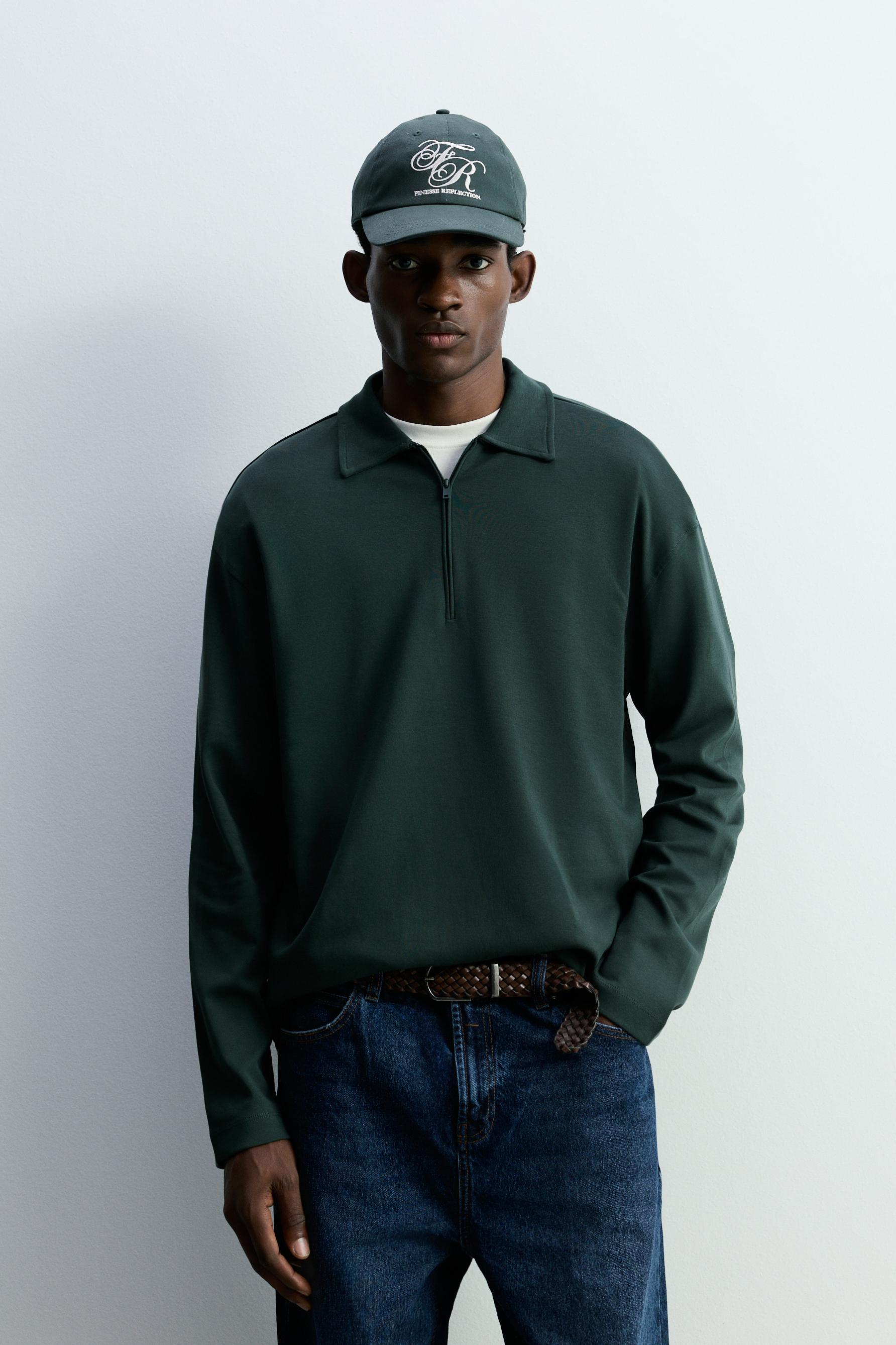 Polo interlock cremallera