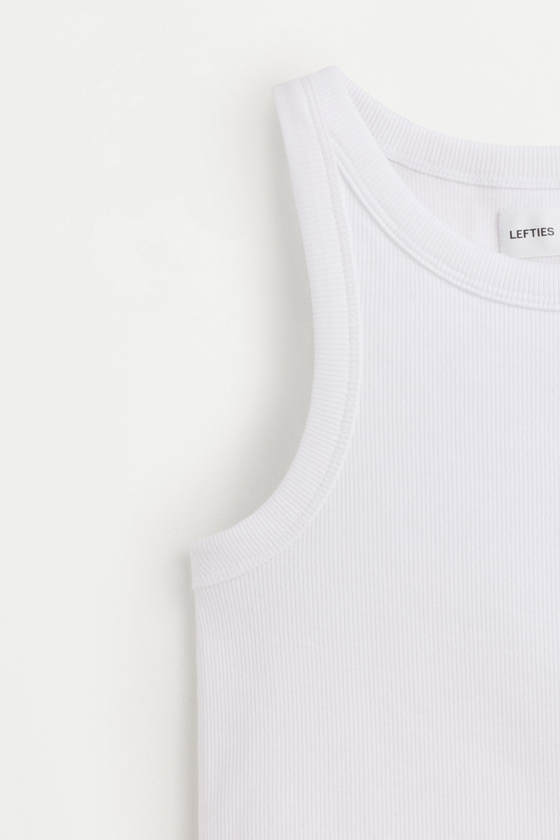 Cropped racerback top — WHITE