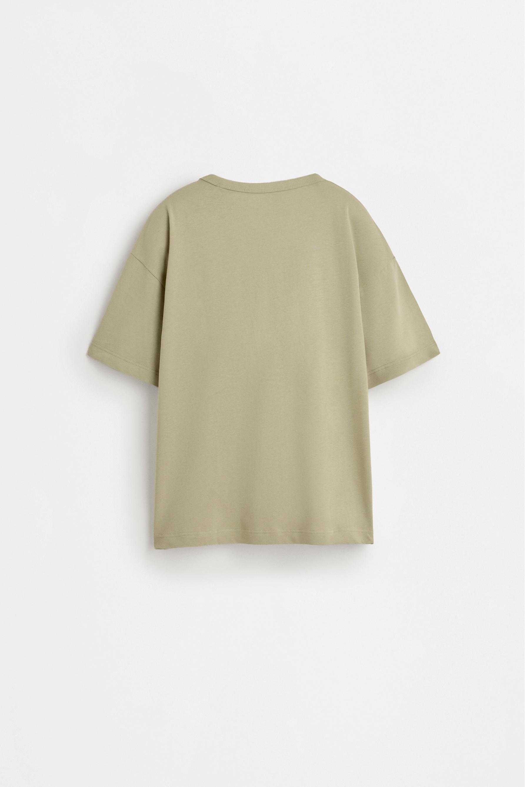 Graffiti print T-shirt — PALE KHAKI