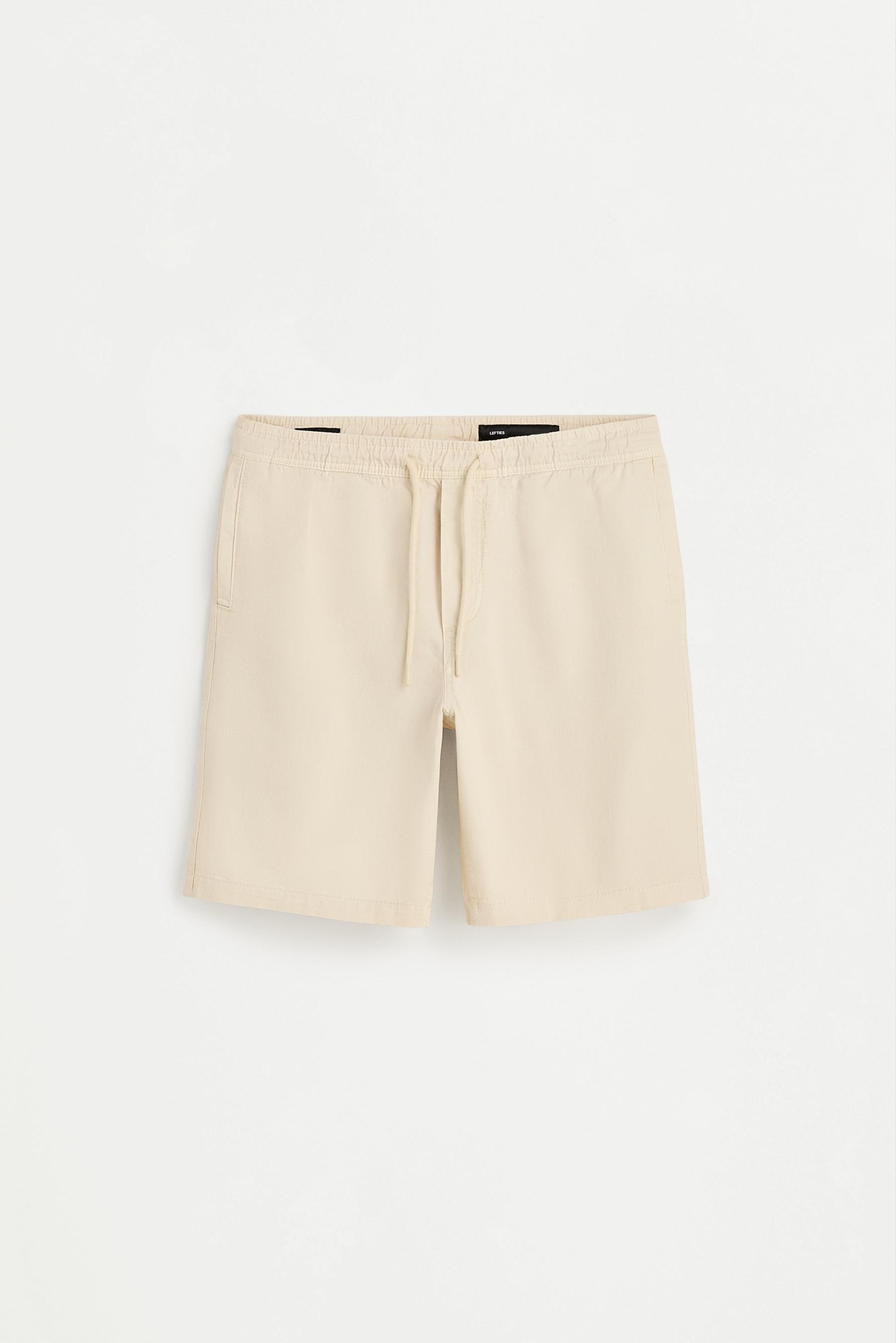 Denim jogger Bermuda shorts — ECRU