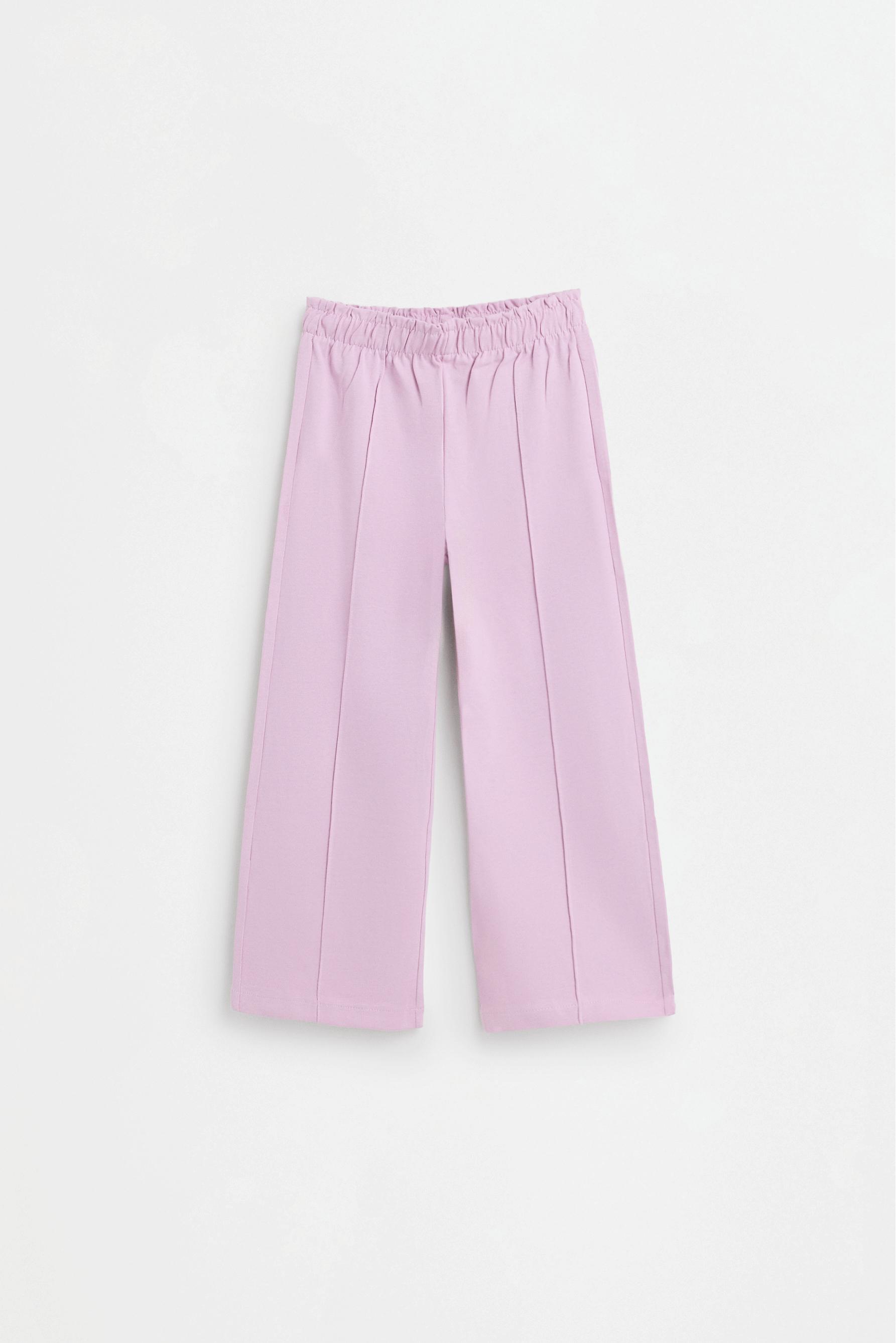 Heavy jersey T-shirt and trousers co-ord — PALE MAUVE