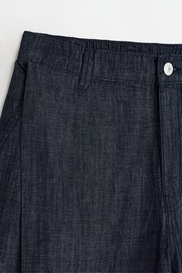 Barrel-leg darted trousers — NAVY 7