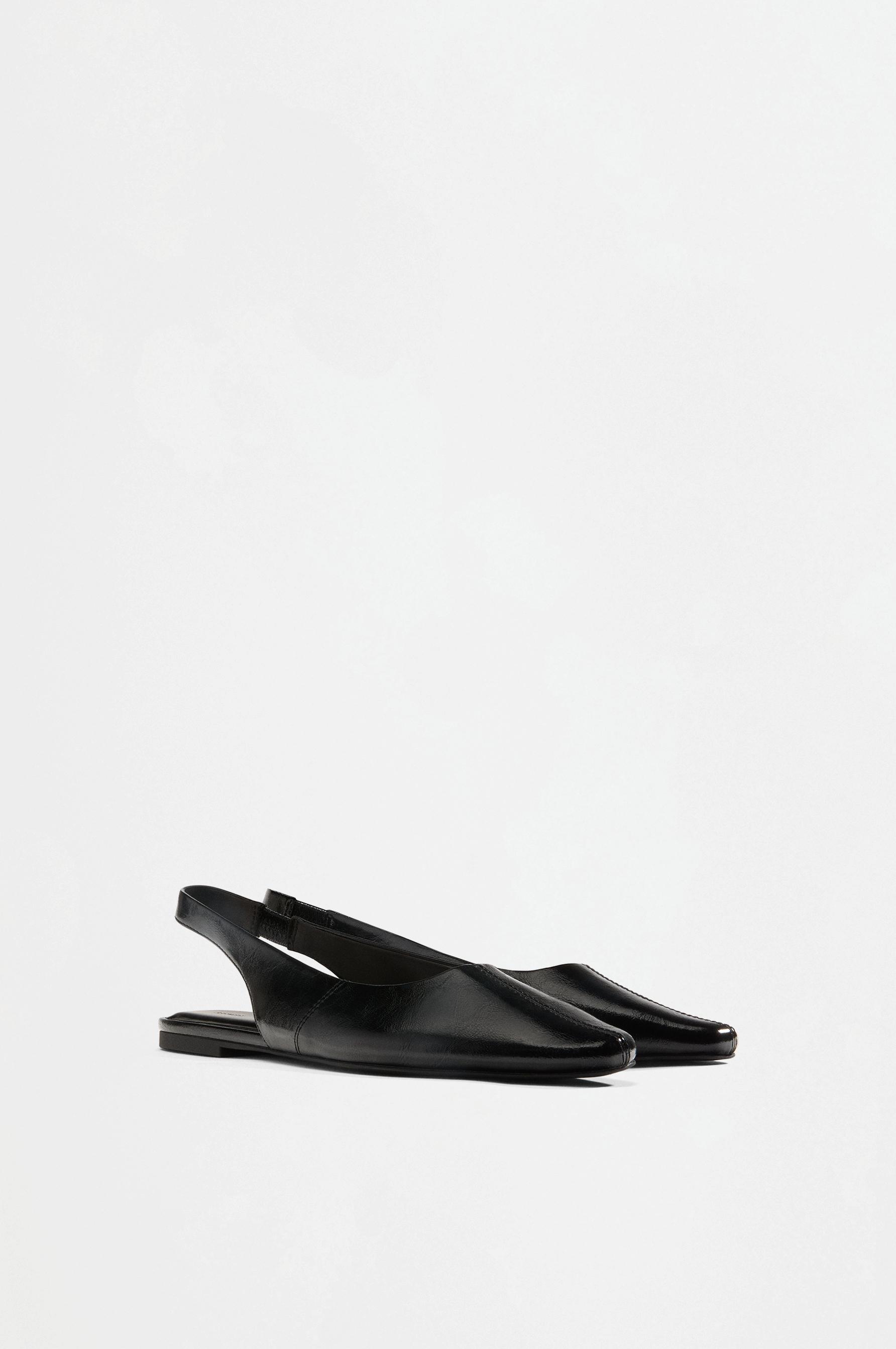 Slingback ballet flats — BLACK