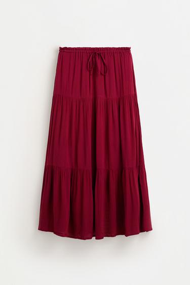 Basic textured midi skirt — MAROON 6