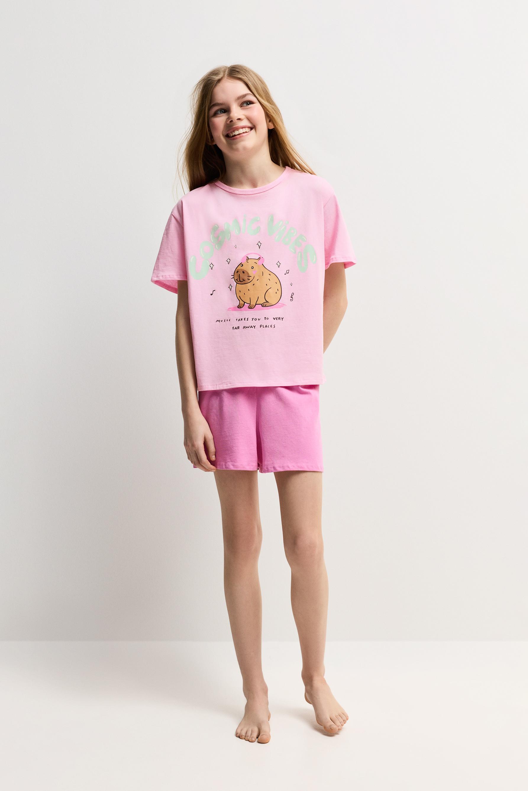 Pijama corto estampado
