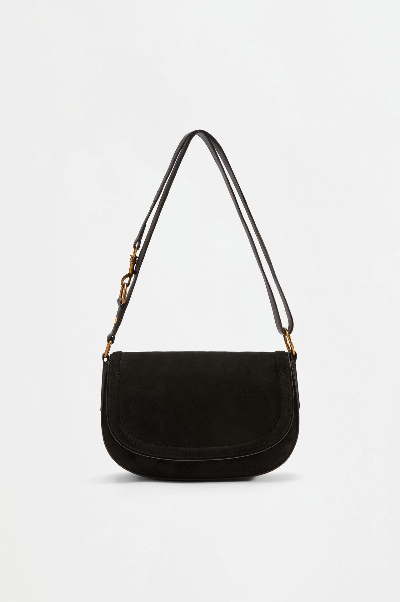 Multiway flap shoulder bag — BLACK
