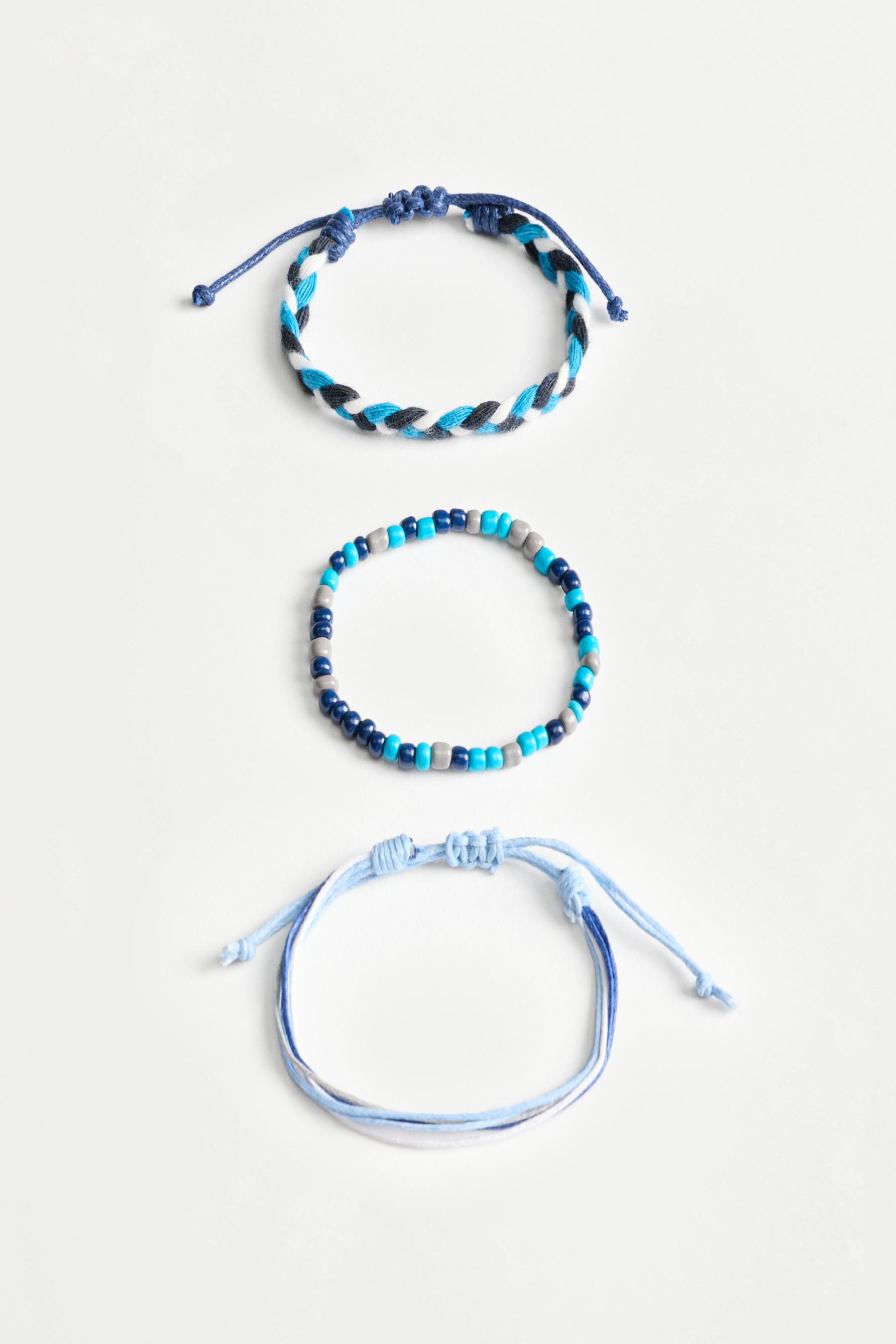 3-Pack Contrast Bracelets — BLUE