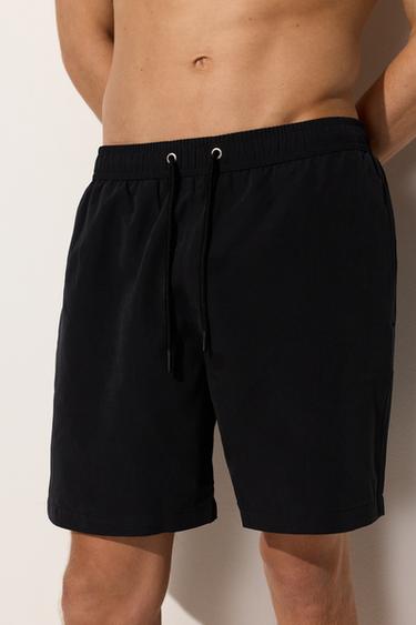 Basic long swim trunks — BLACK 3