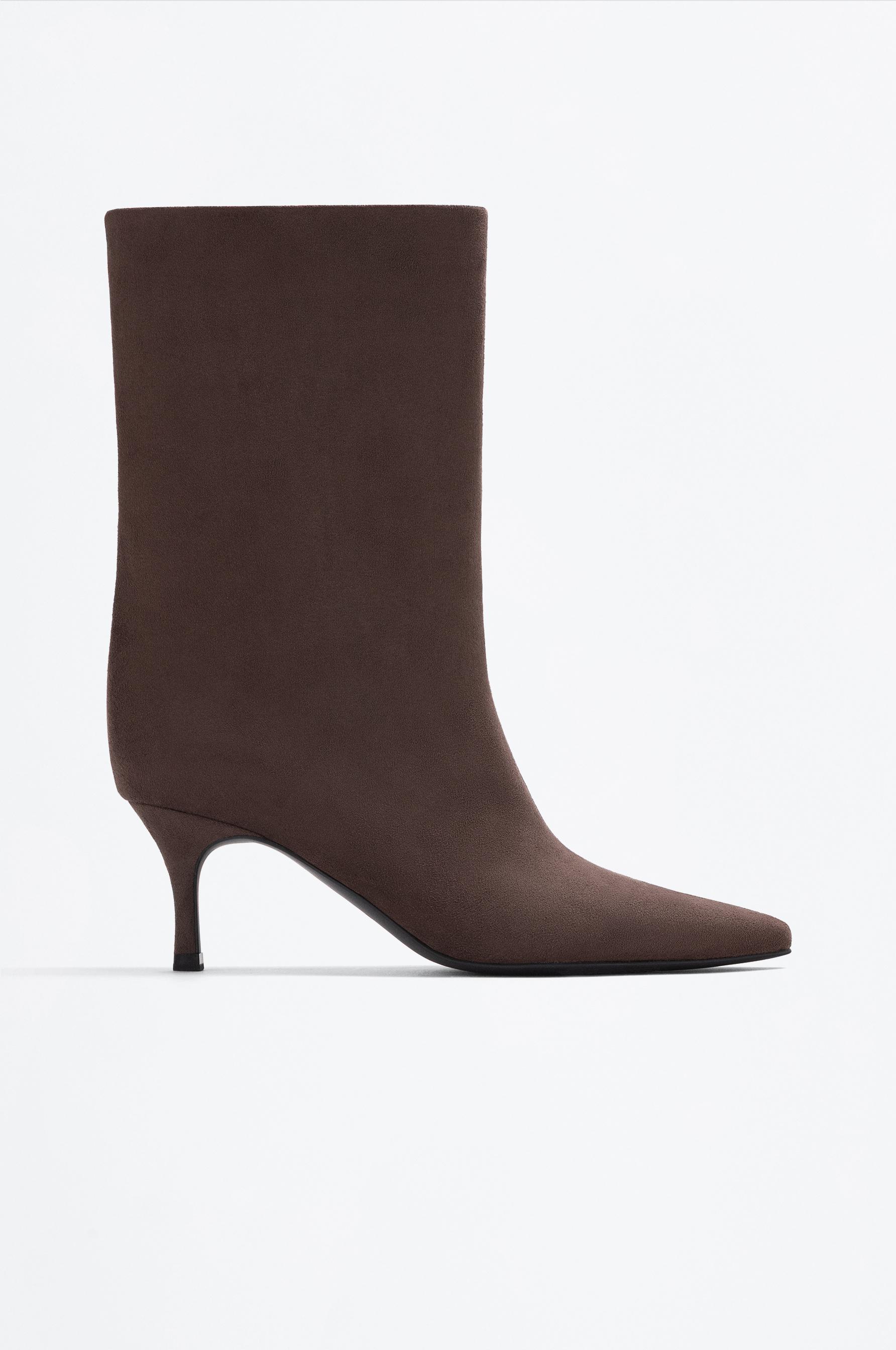 Bota tacón efecto ante