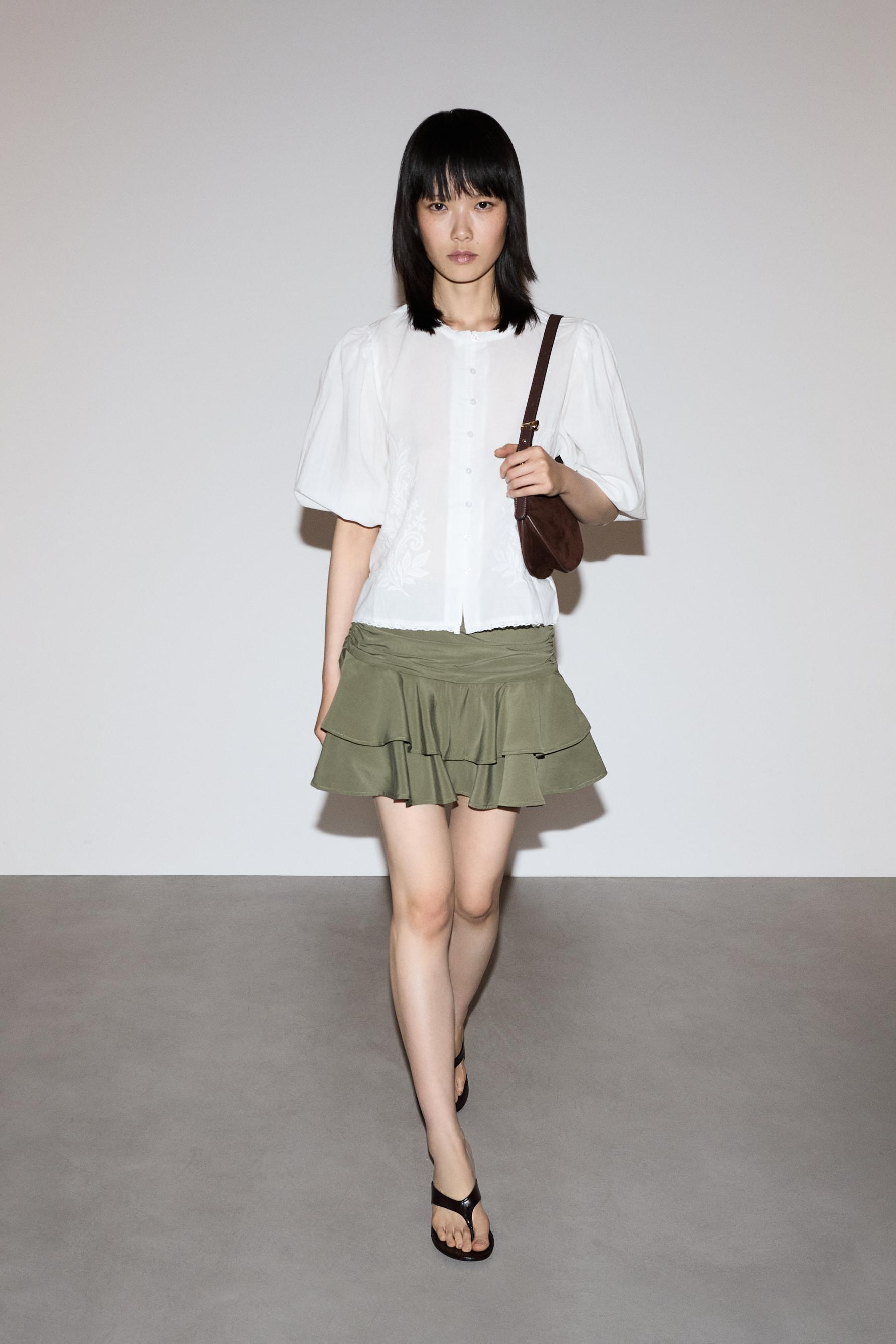 Embroidered shirt — WHITE