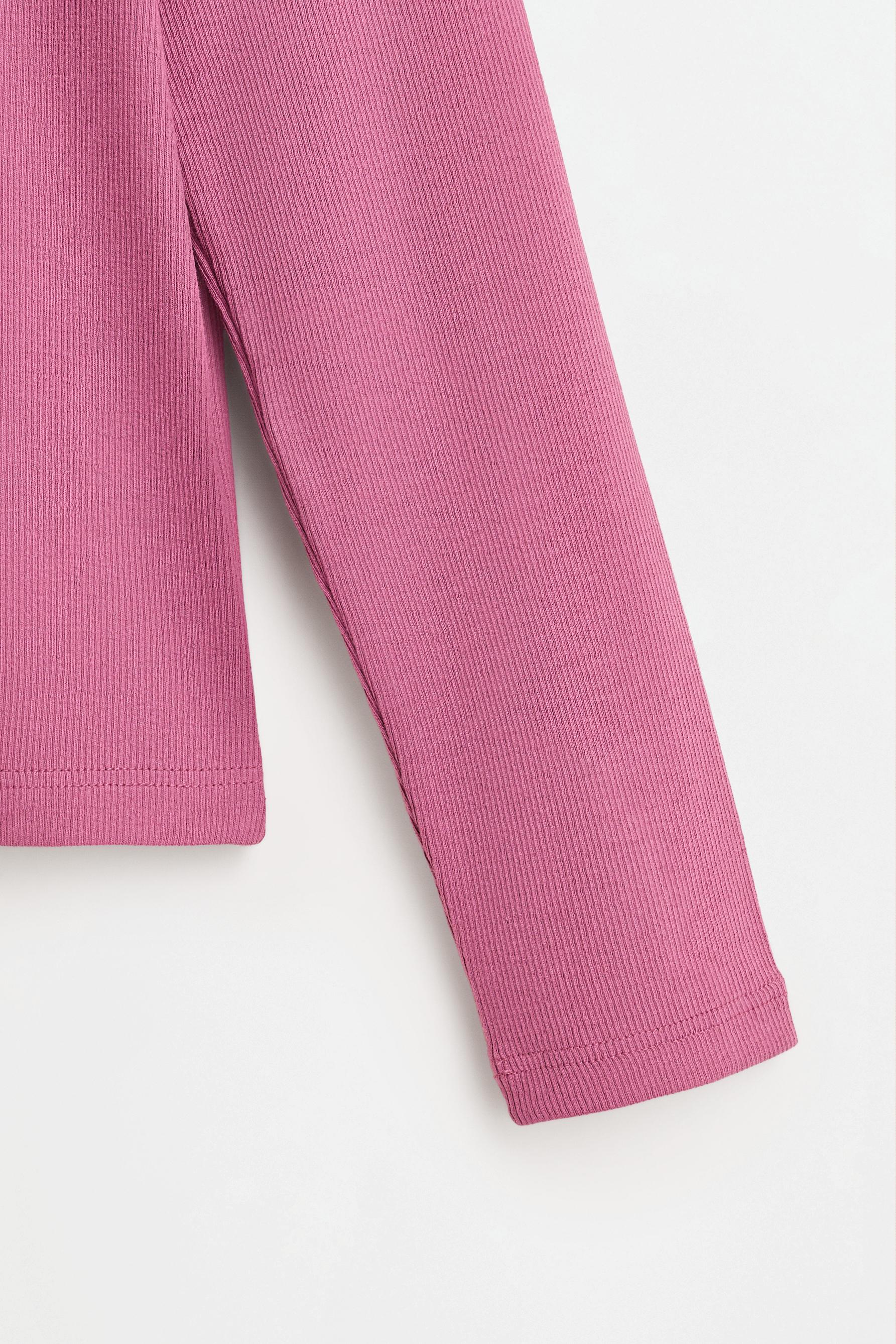 Ribbed T-shirt — DARK PINK