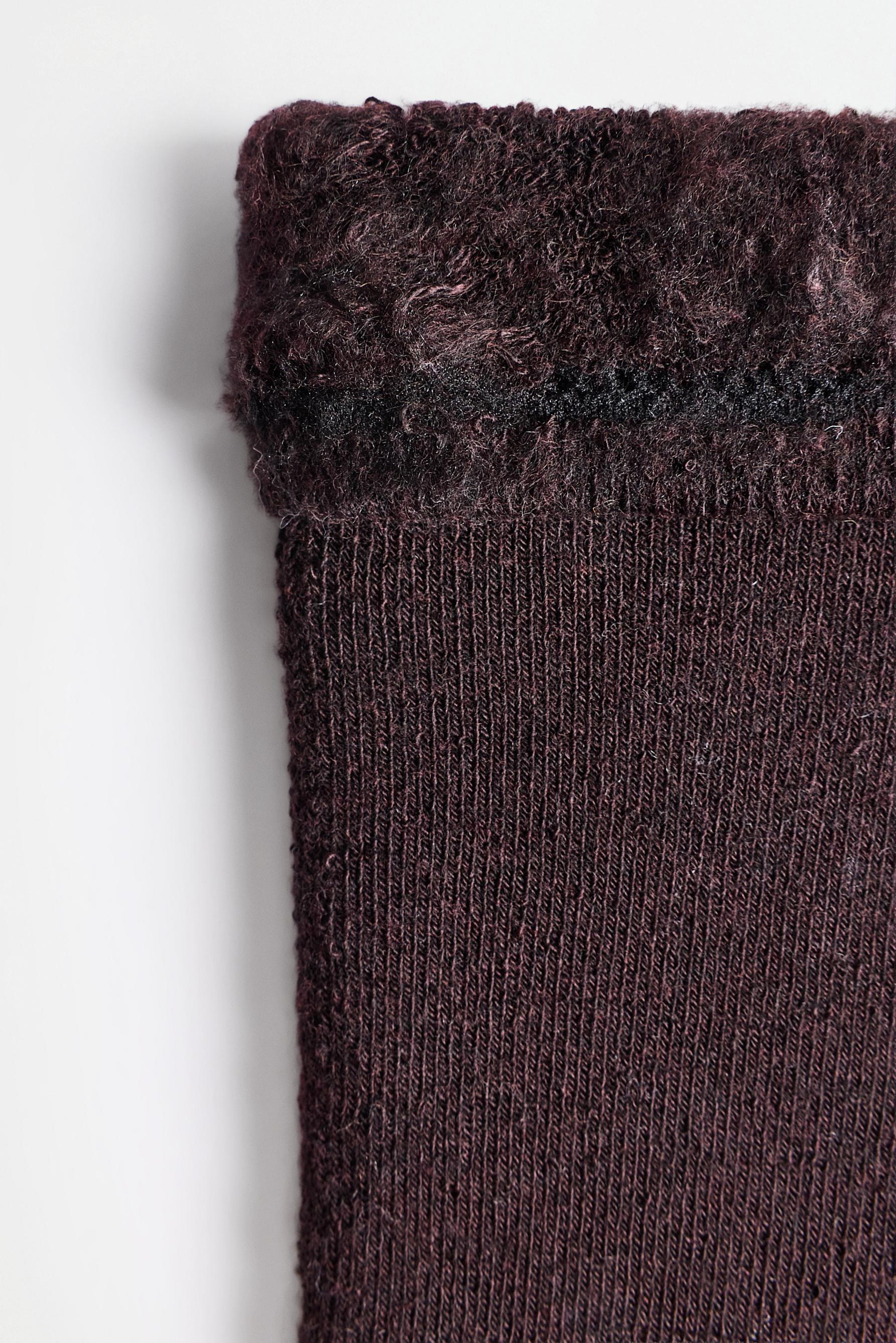 Terrycloth long socks (2-pack) — BROWN